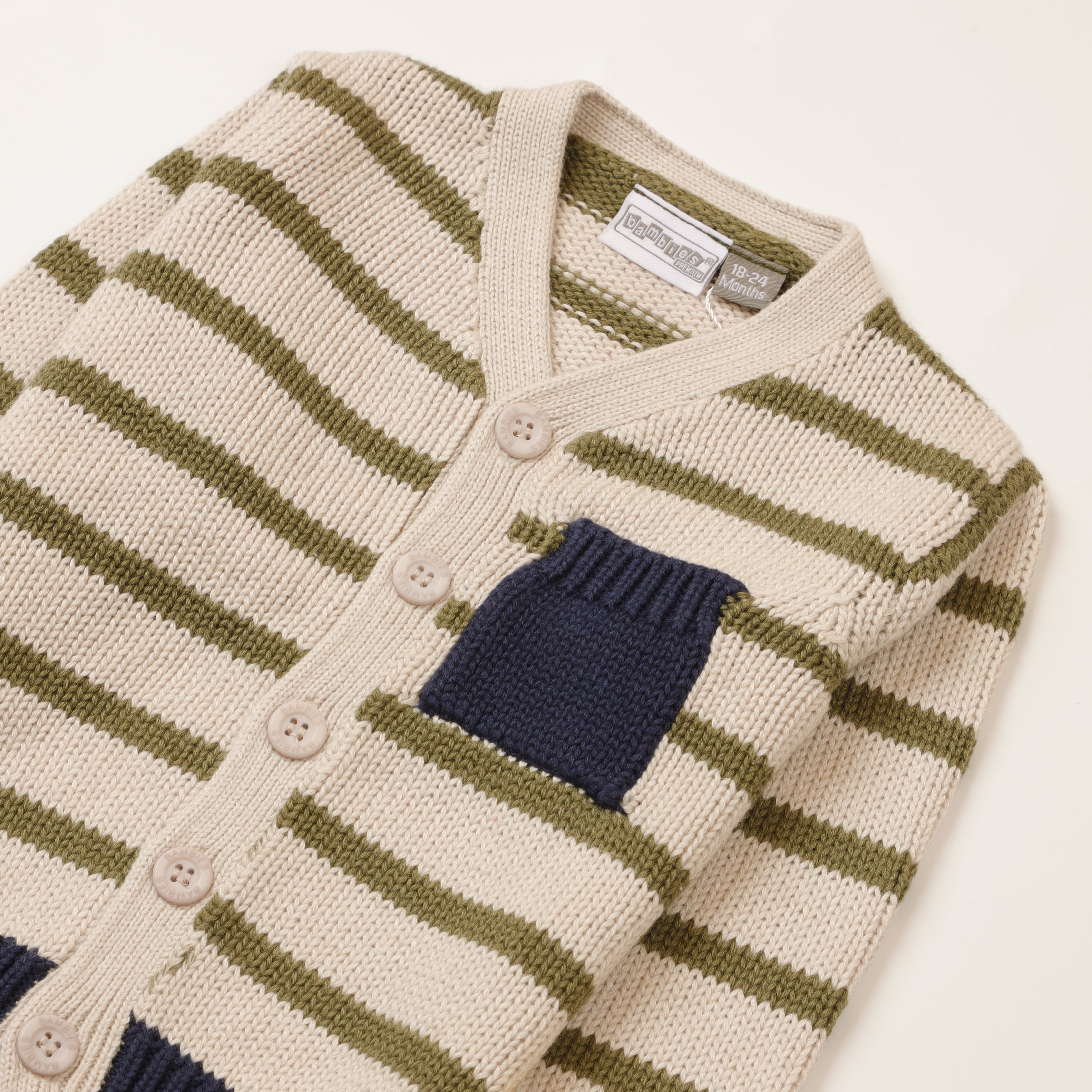 Sweater Fornt Button Down Light Grey Infant