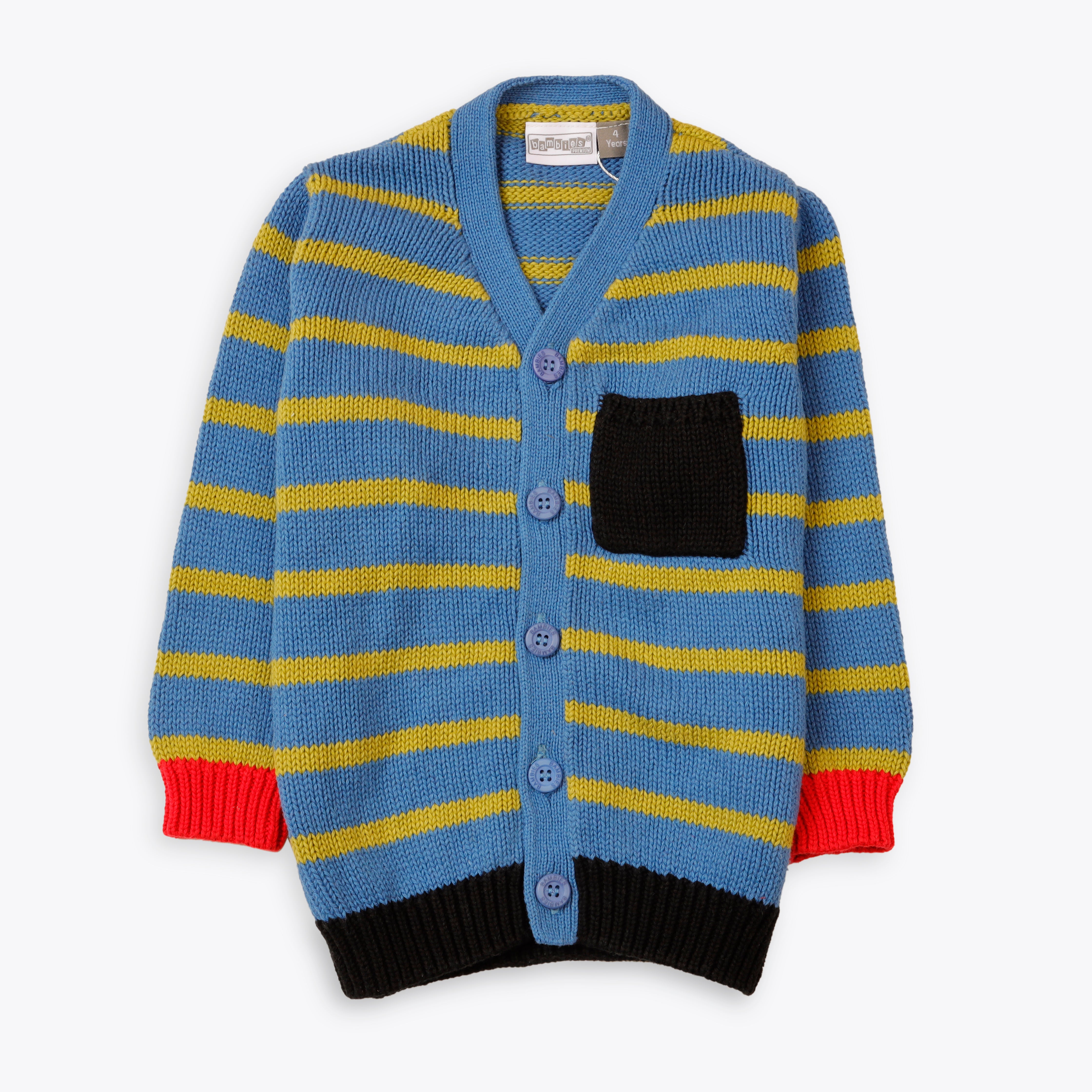 Sweater Front Button Down Royal Blue Infant