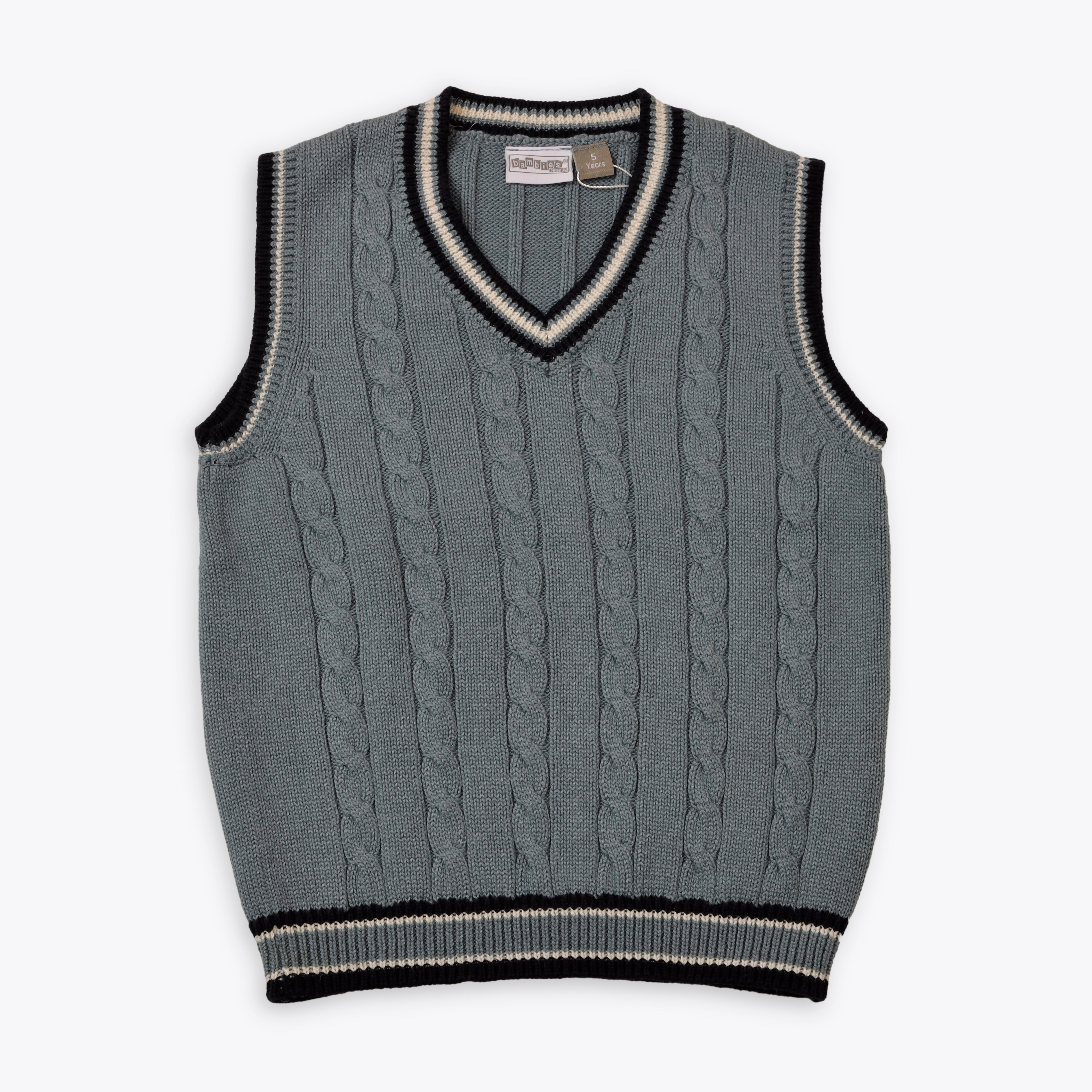 Bambies Sleeveless Knitted Grey Sweater