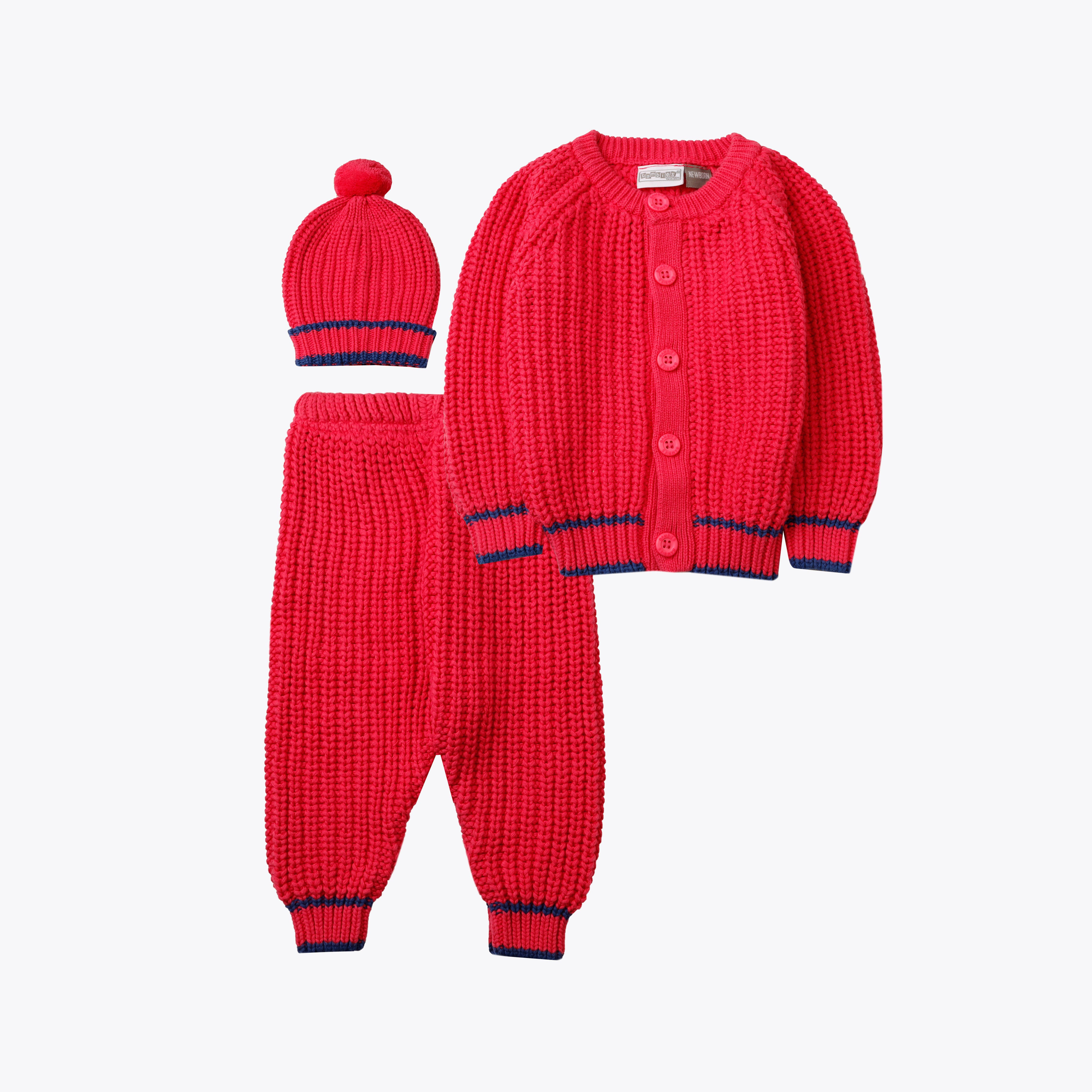 Sweater Woolen 3 Piece Pink Infant