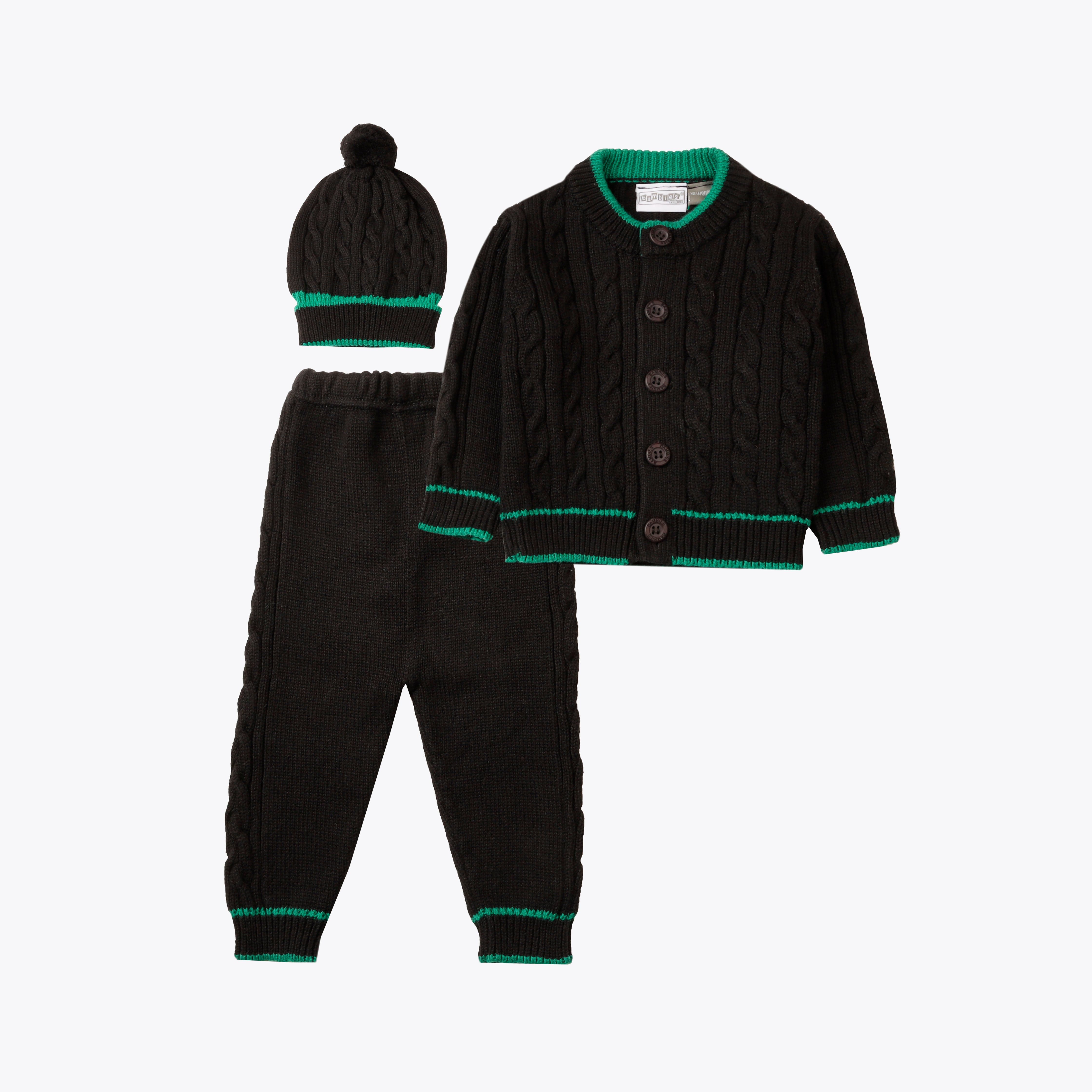 Sweater Woolen 3 Piece Black Infant