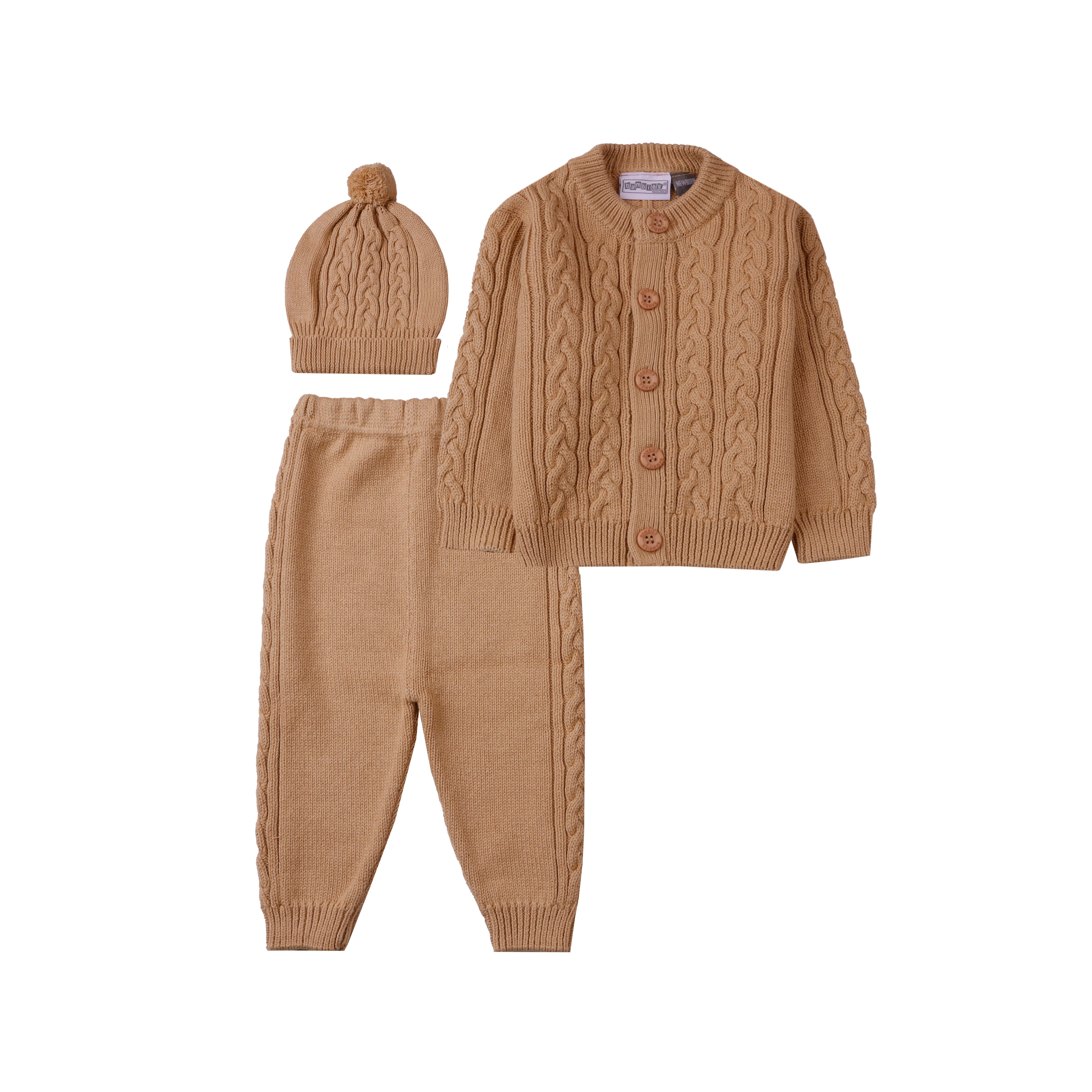 Sweater Woolen 3 Piece Beige Infant