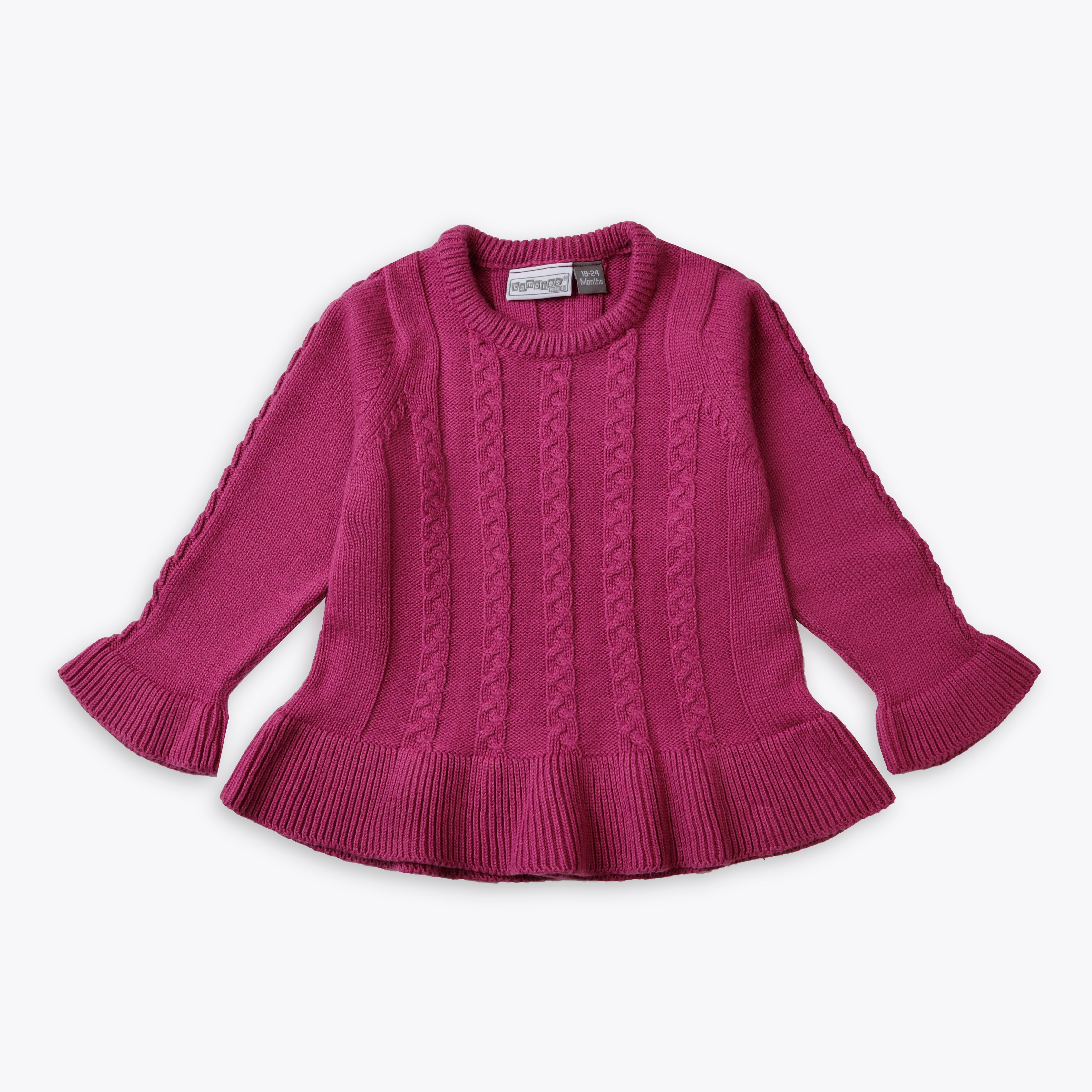 Sweater Frill Bottom Light Purple