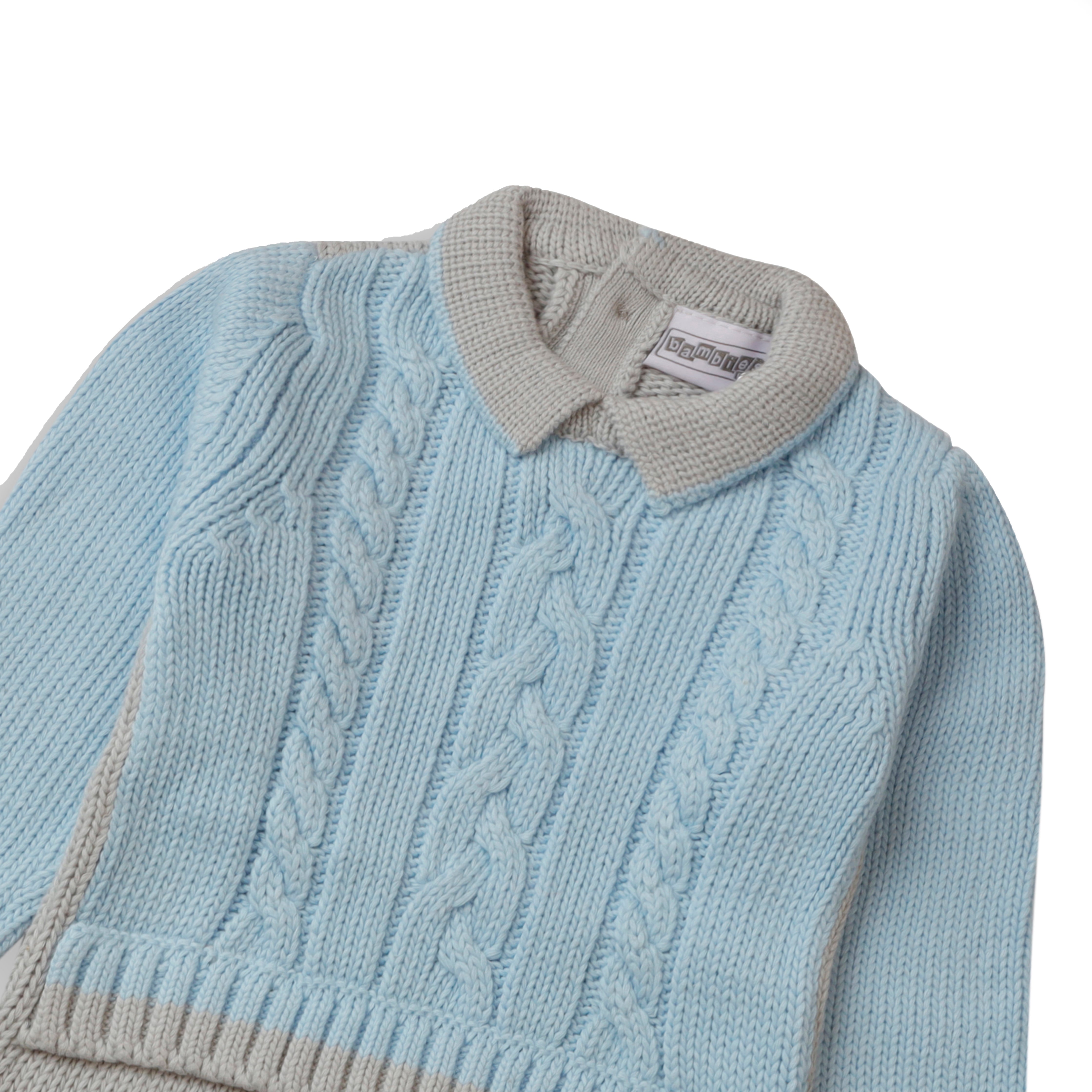 Romper Woolen Blue & Grey Infant