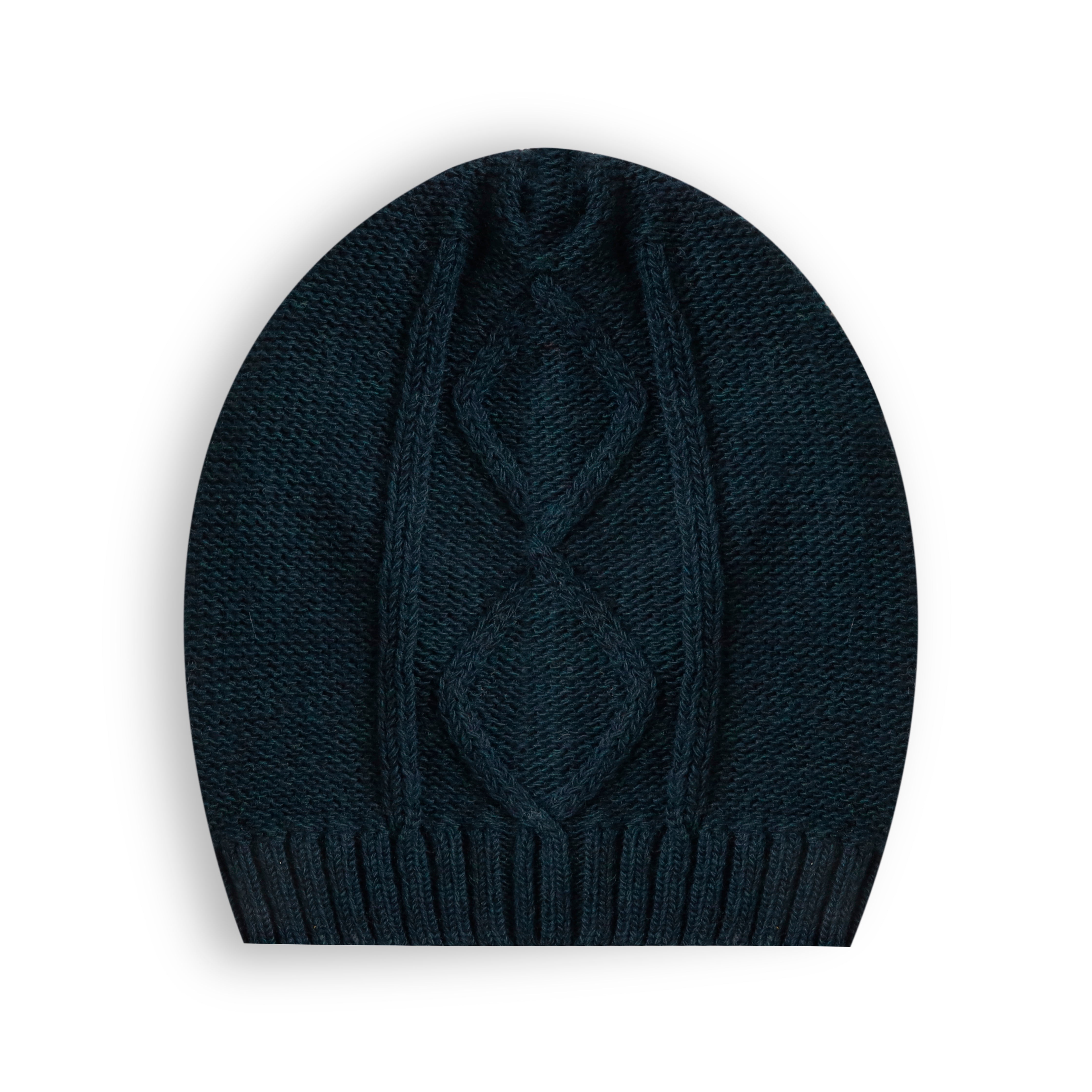 Caps Woolen Navy Green