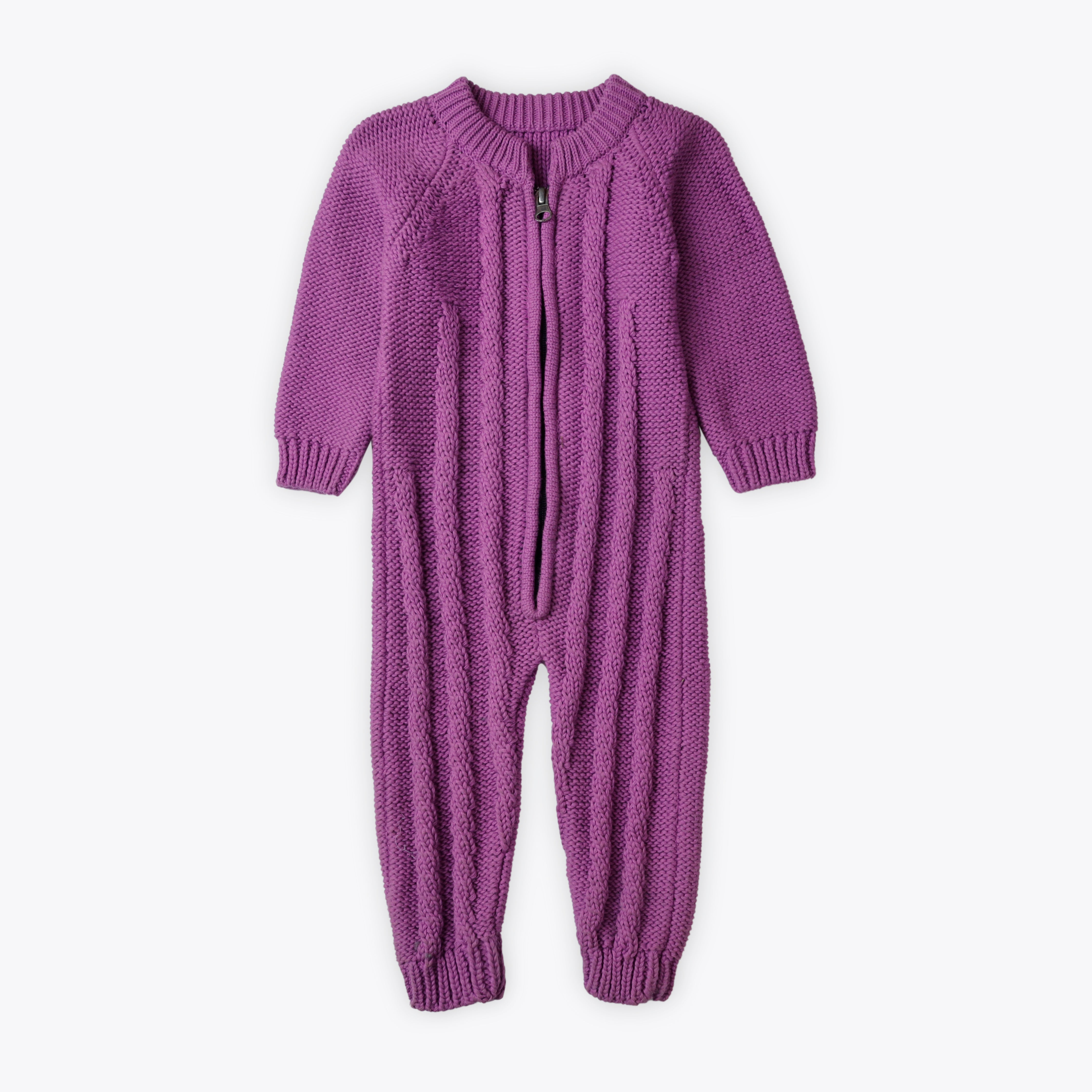 Romper Front Zip Purple Infant