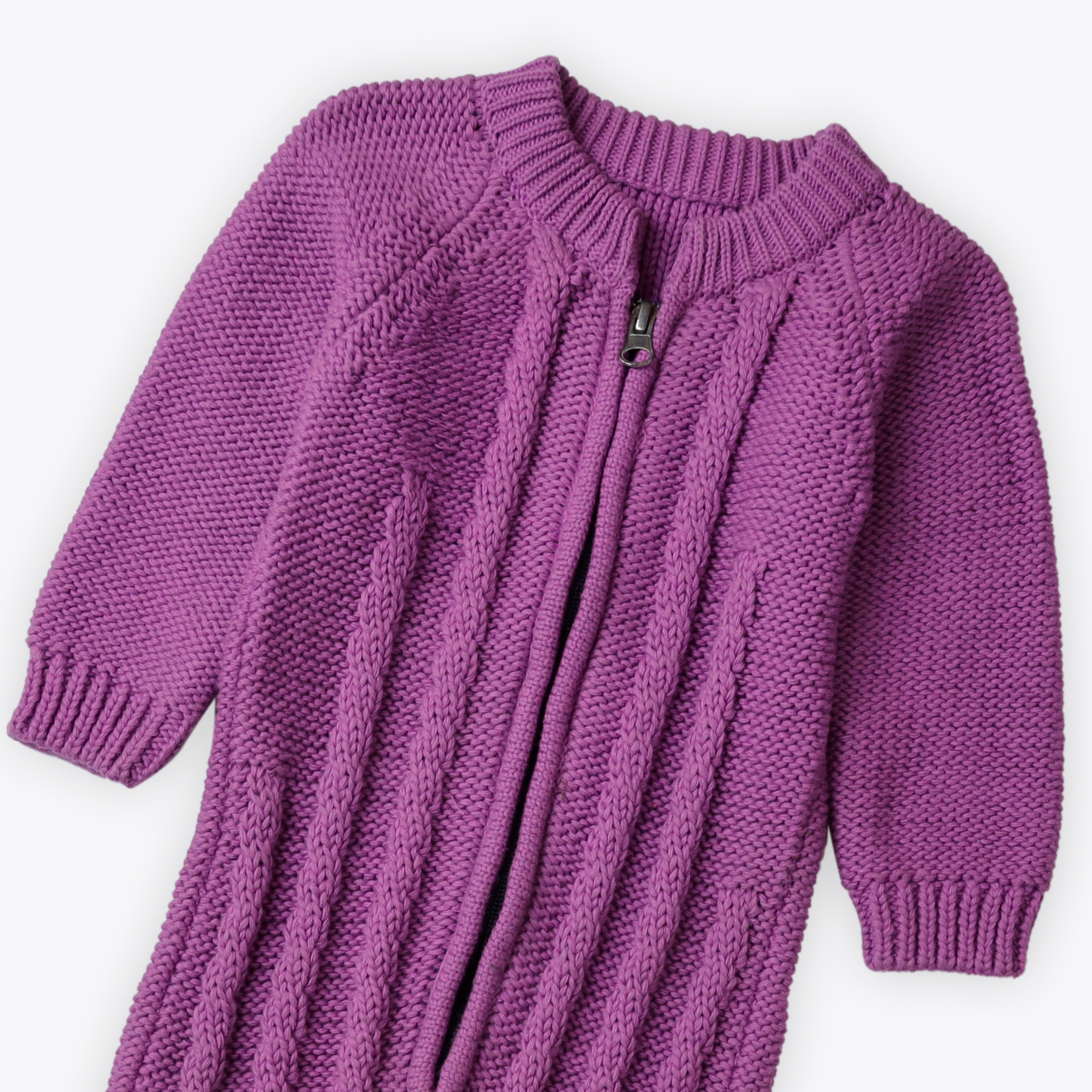 Romper Front Zip Purple Infant