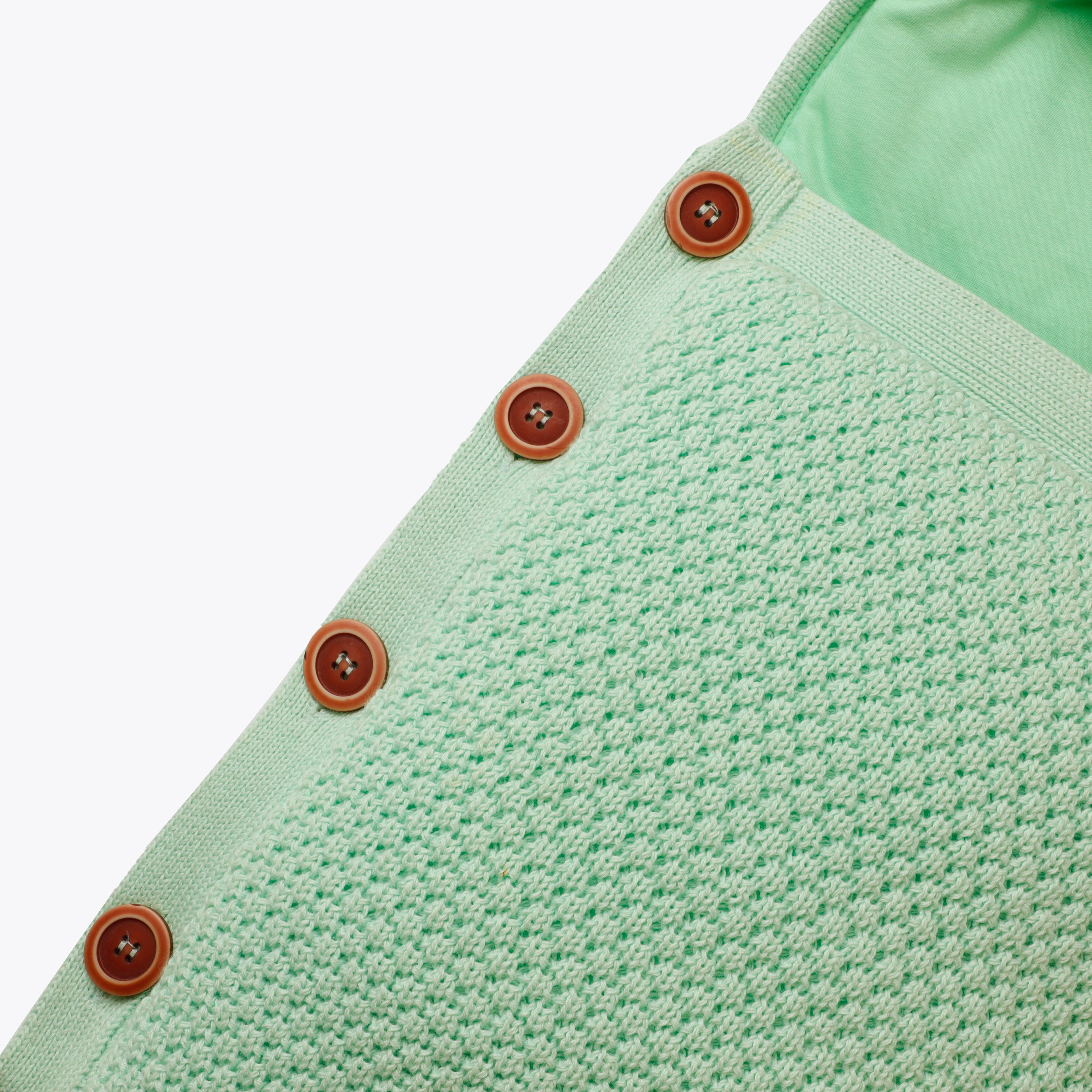 Carry Nest Woolen Mint Front Button