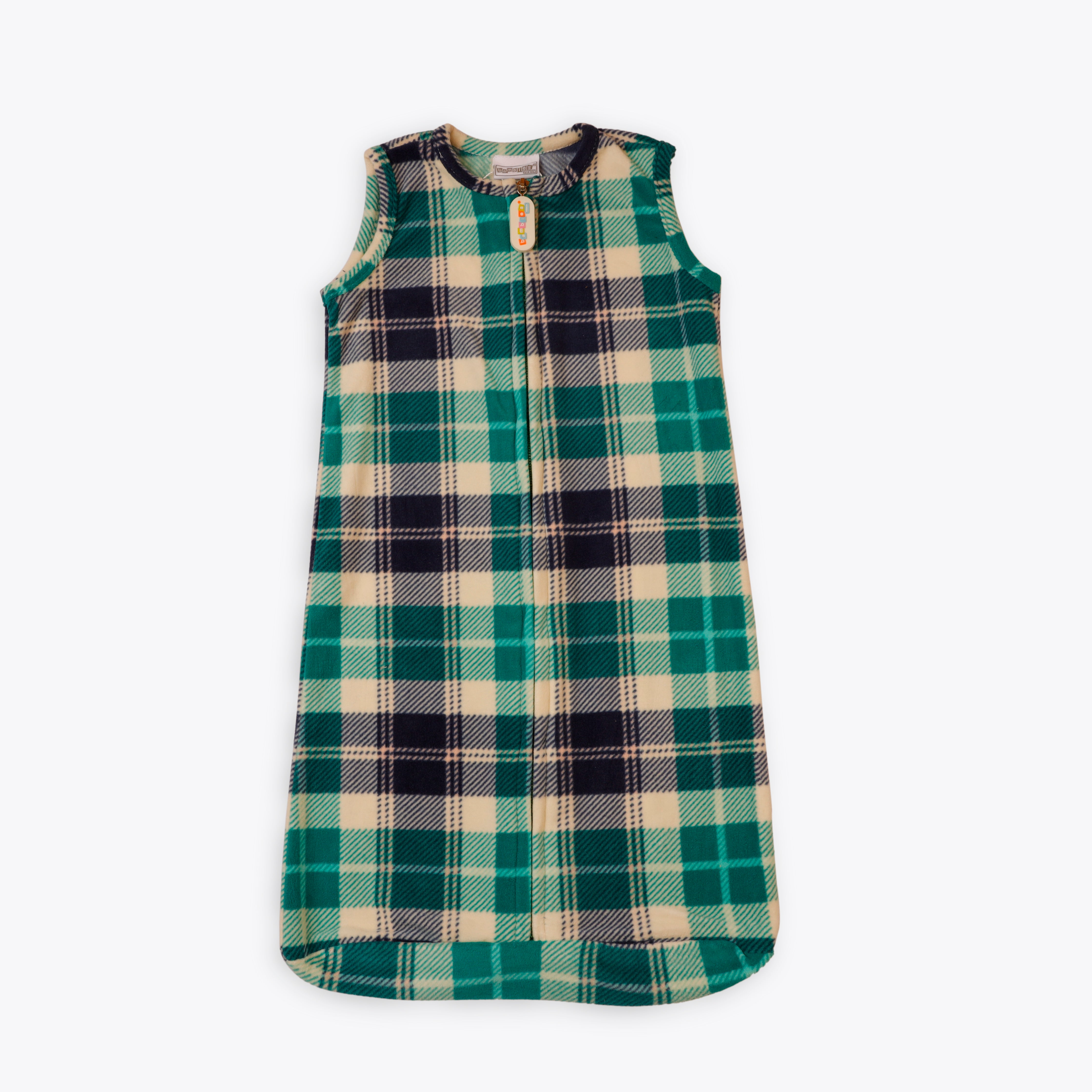 Sleeping Swaddle Bag Green Check