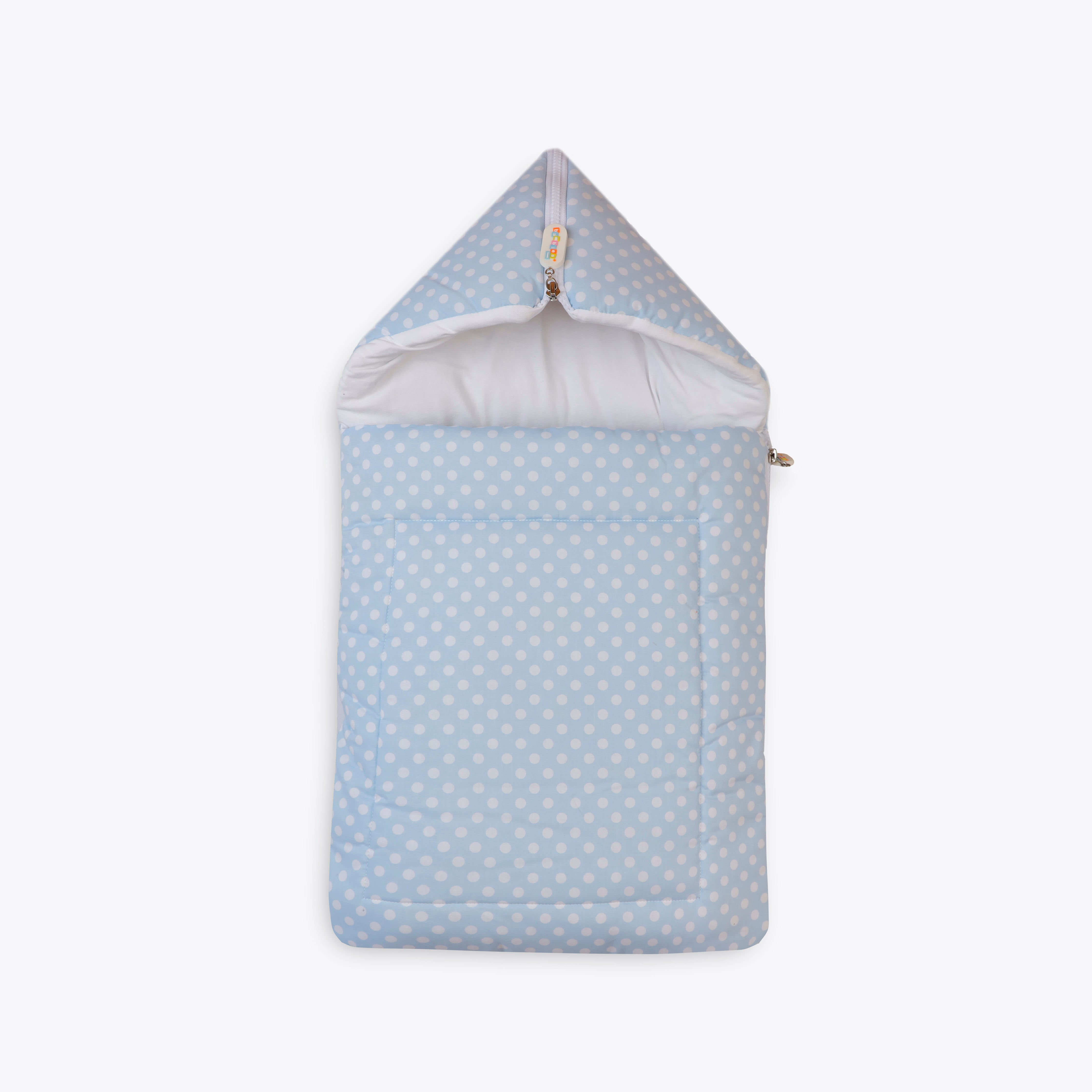Carry Nest Zipper Blue Polka
