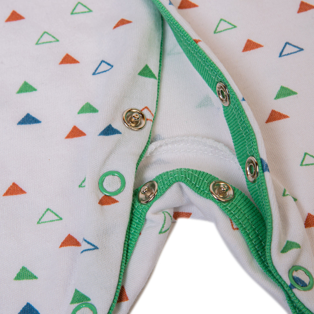 Zubaida's Bambies 3 Pcs Sleep Suit "Green Dino Theme"