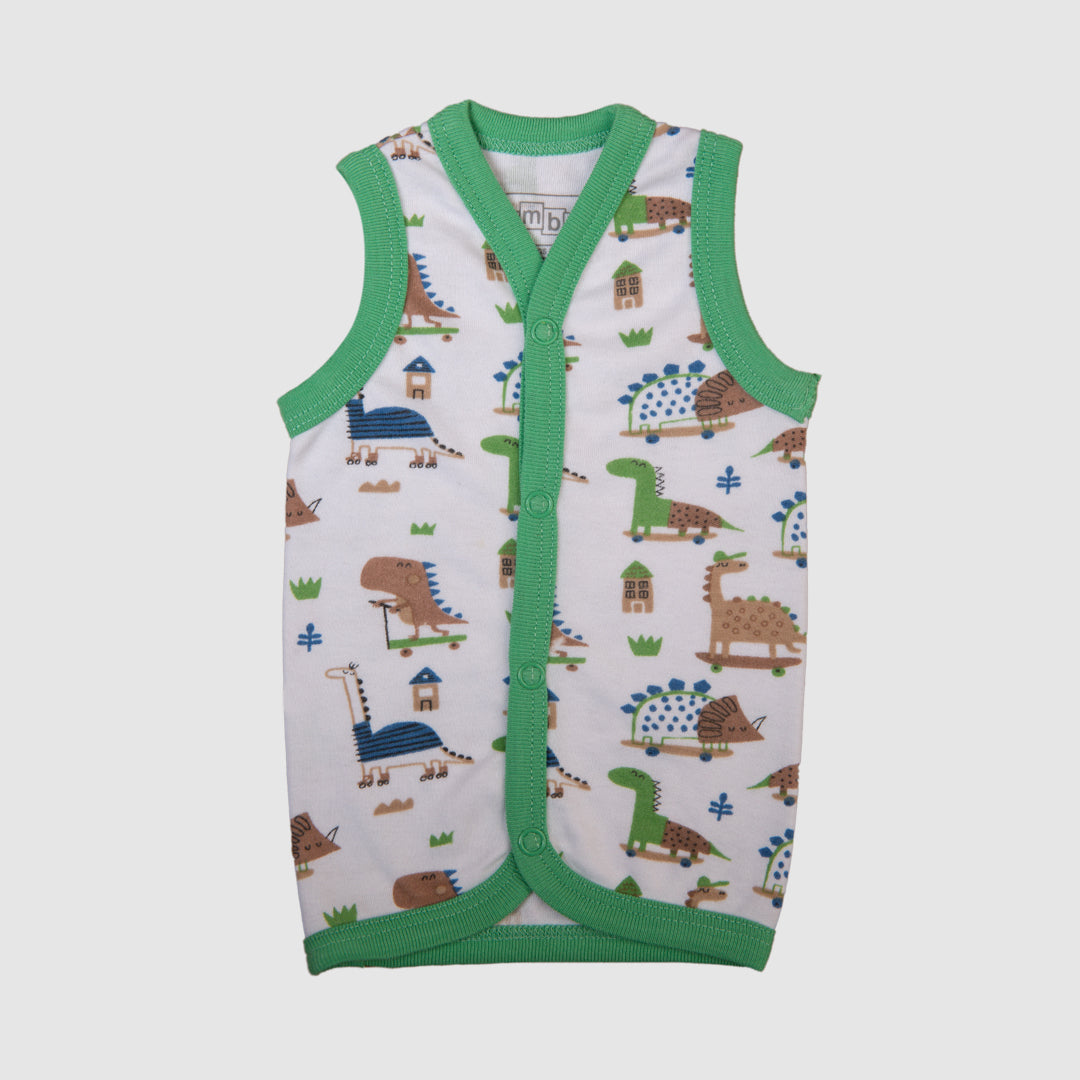 Vest Set of 3 Dark Green Dino