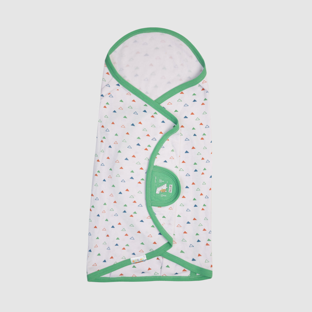 Swaddle Sheet Dark Green Triangle