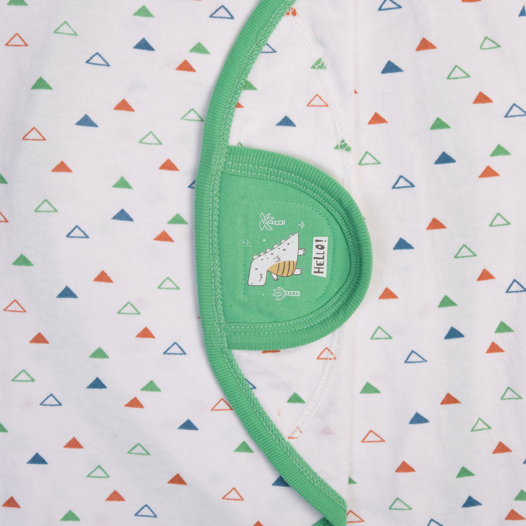 Swaddle Sheet Dark Green Triangle