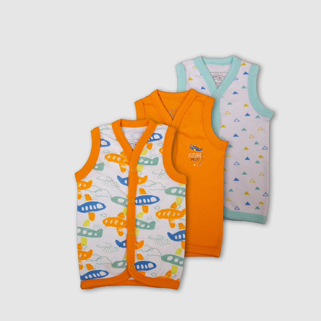 Vest Set of 3 Mustard Pilot
