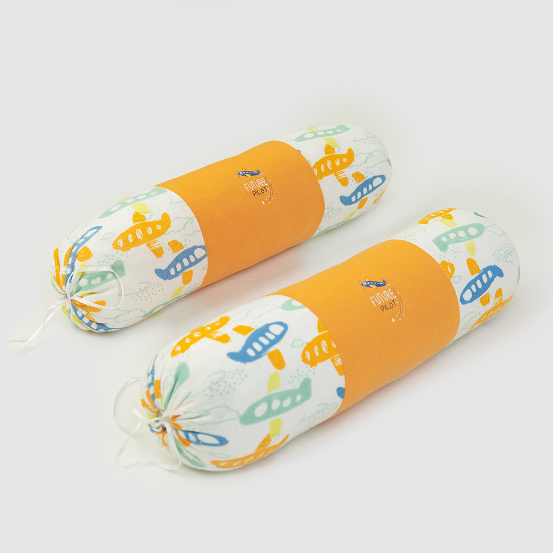 Pillow Set Mustard Planes