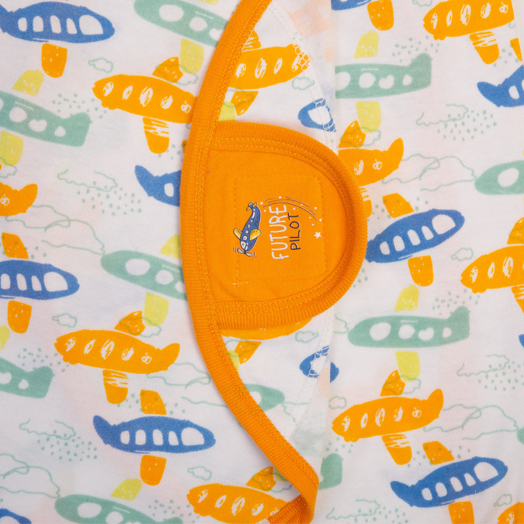 Swaddle Sheet Mustard Planes