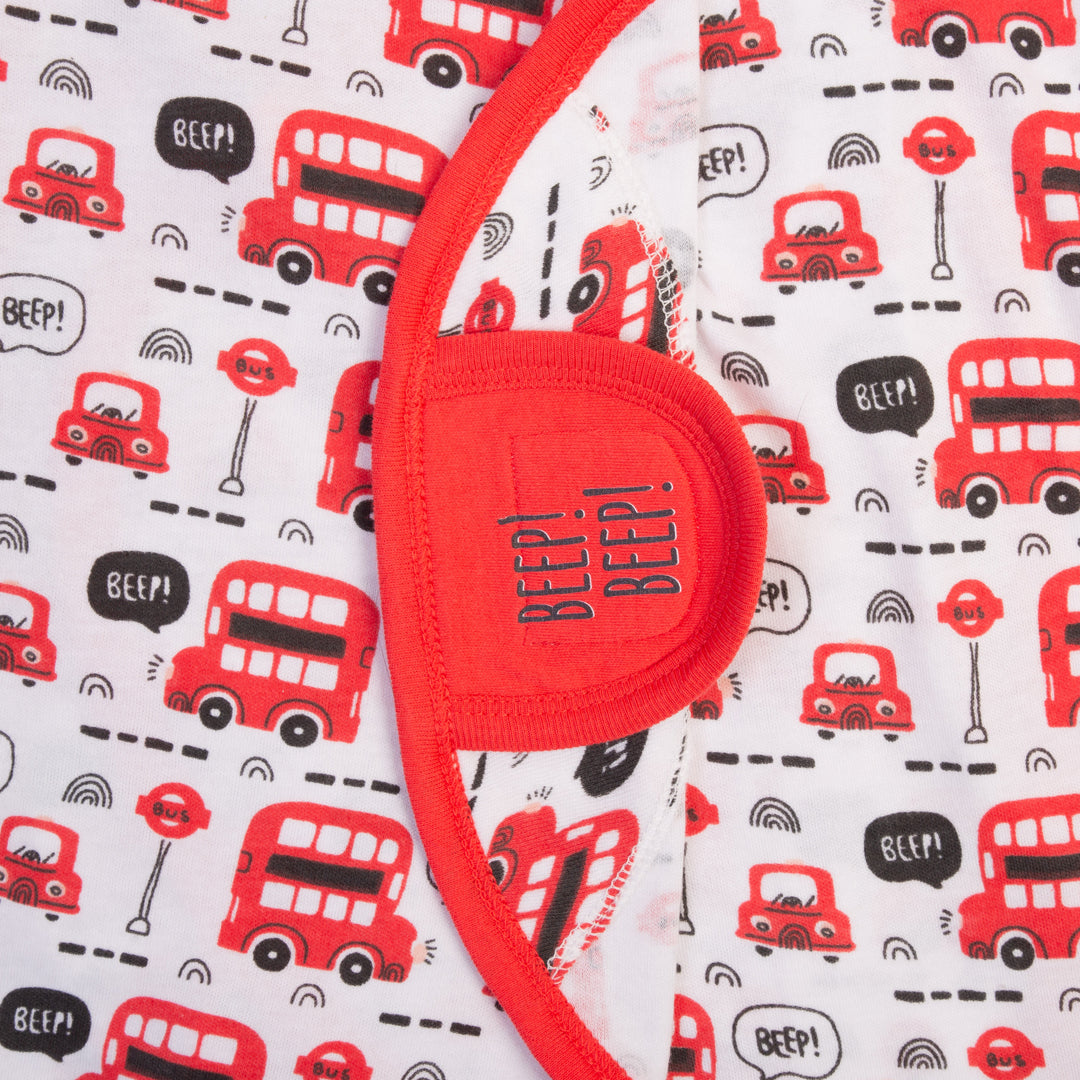 Swaddle Sheet Red Double Decker