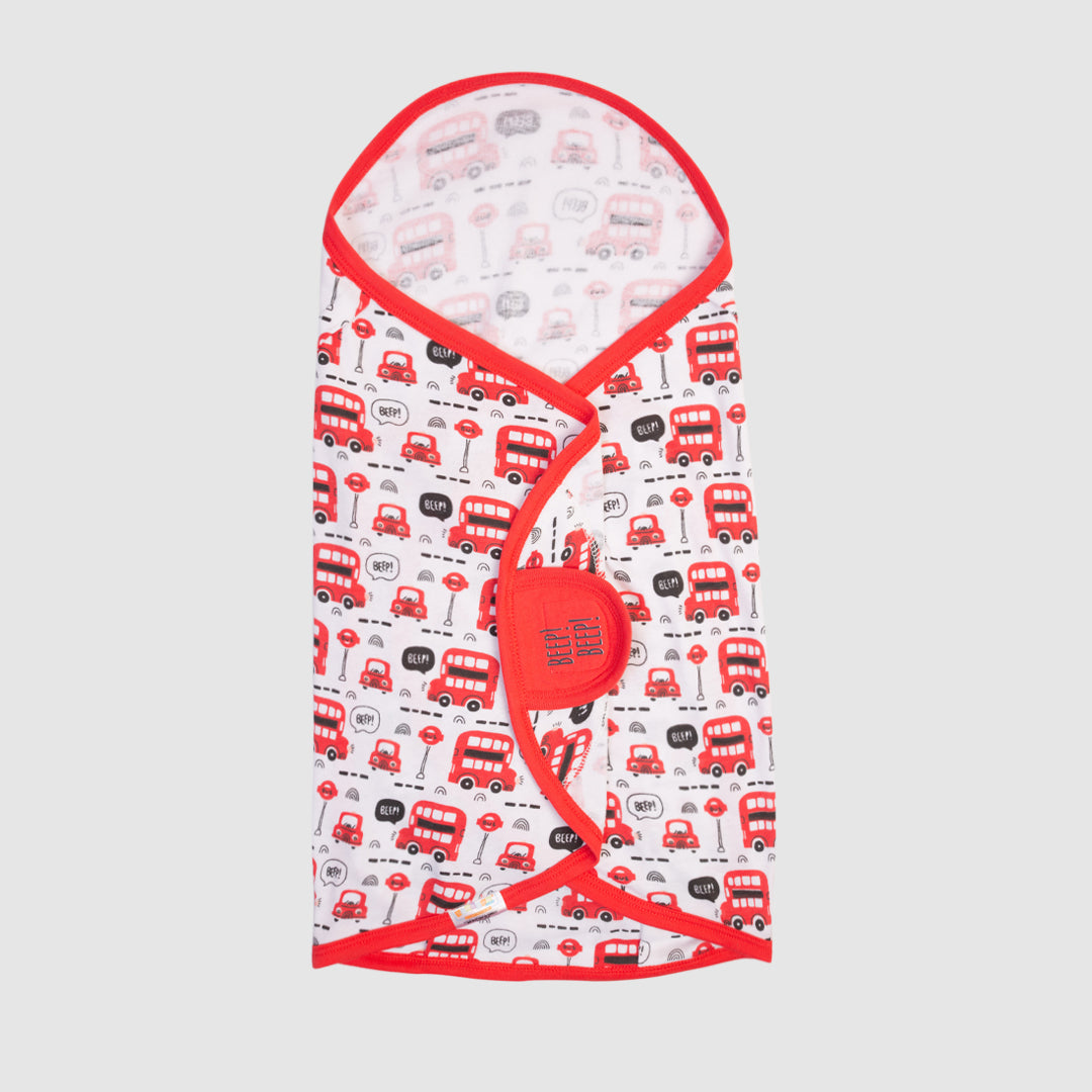 Swaddle Sheet Red Double Decker