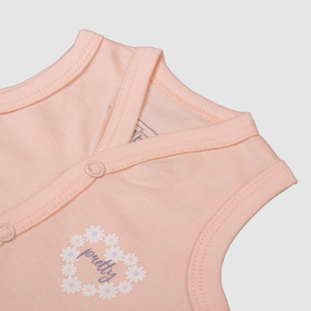 Vest Set of 3 Light Pink Blooming