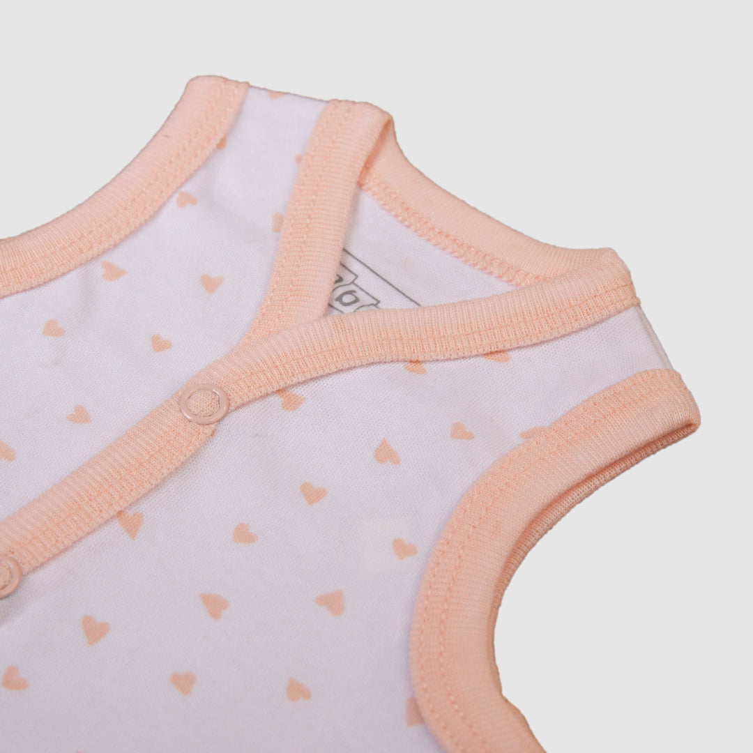Vest Set of 3 Light Pink Blooming