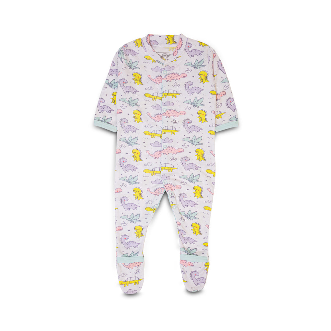 3-Piece Sleep Suit Baby Blue (Dino Theme)