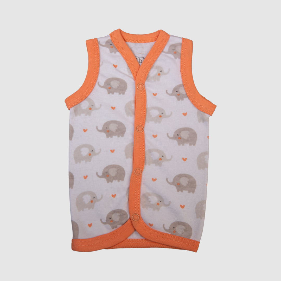 Vest Set of 3 Peach Elephant