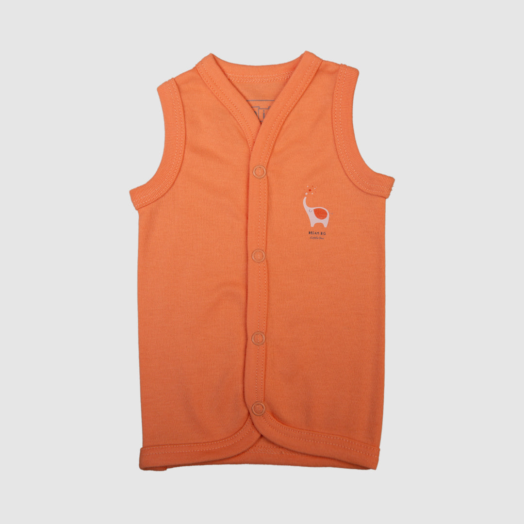 Vest Set of 3 Peach Elephant
