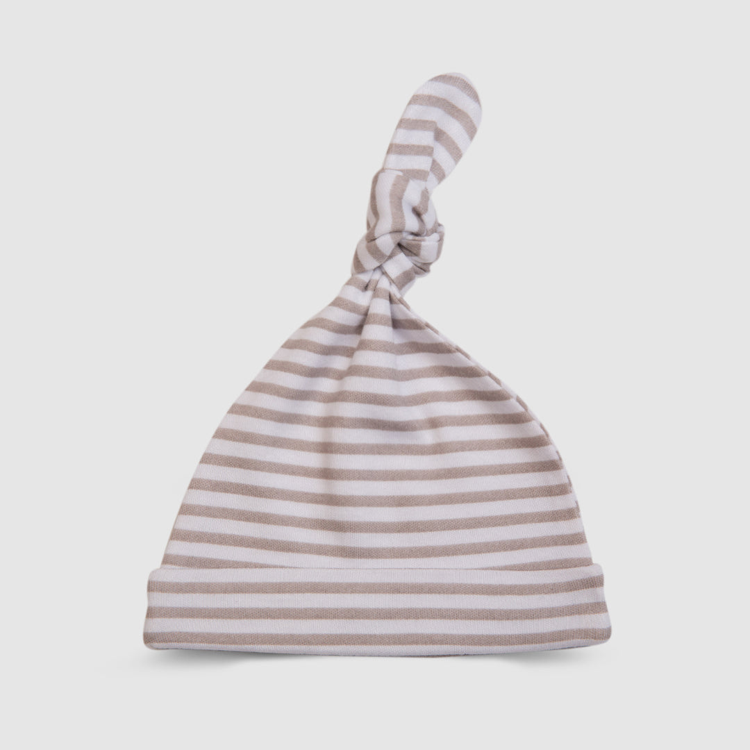 Cap Knotted Grey Stripes