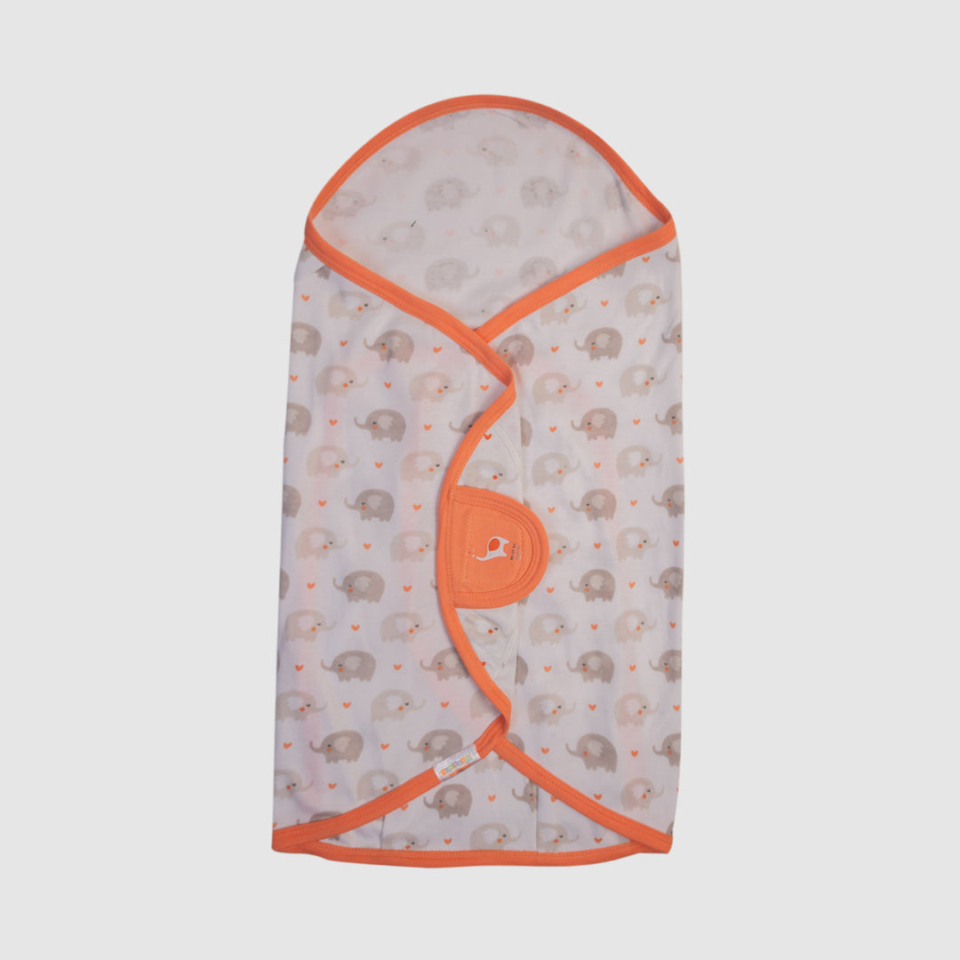 Swaddle Sheet Peach Elephants