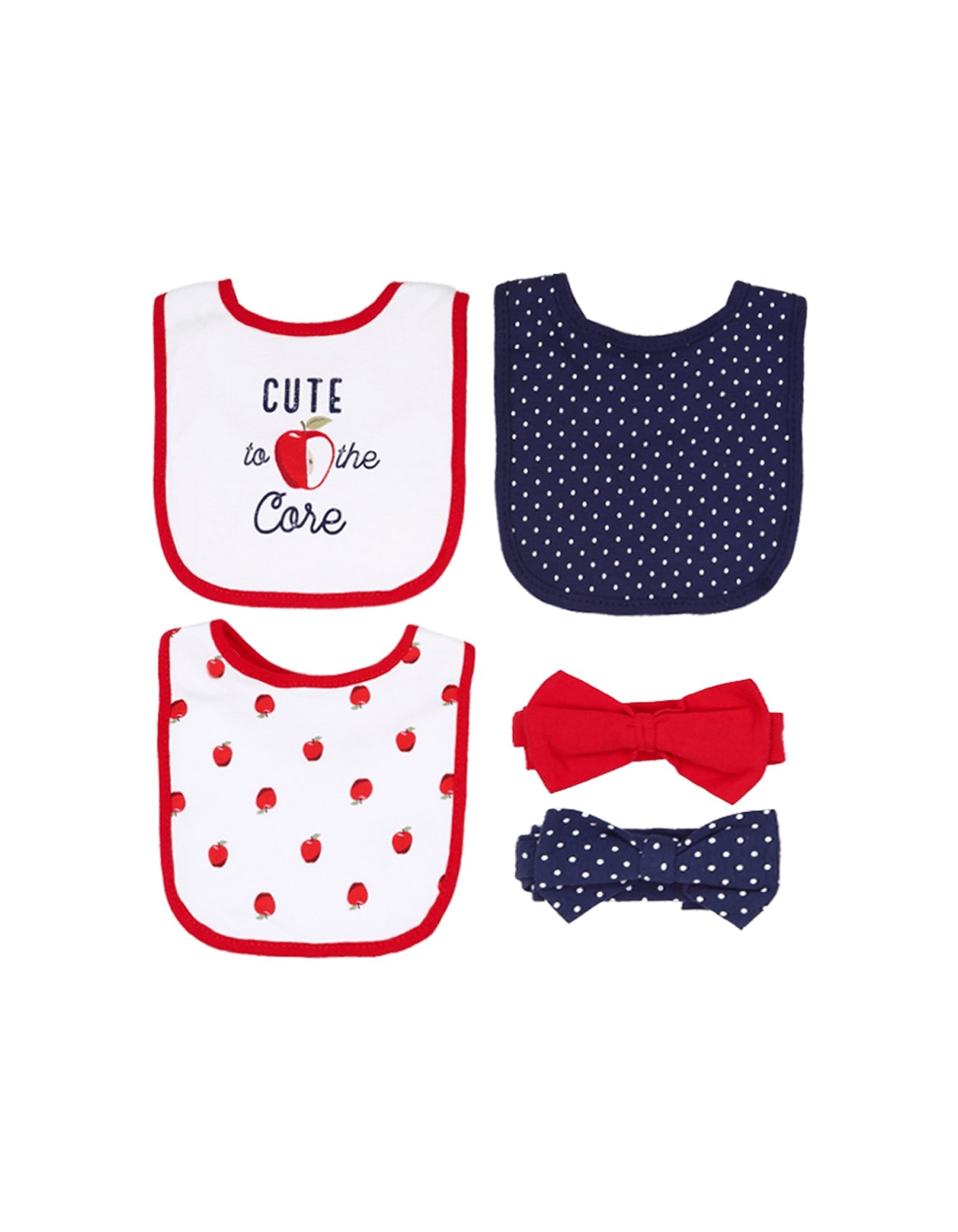 Zubaida's Adorable 5 Pcs Bibs & Headbands Set - Zubaidas Officialâ„¢