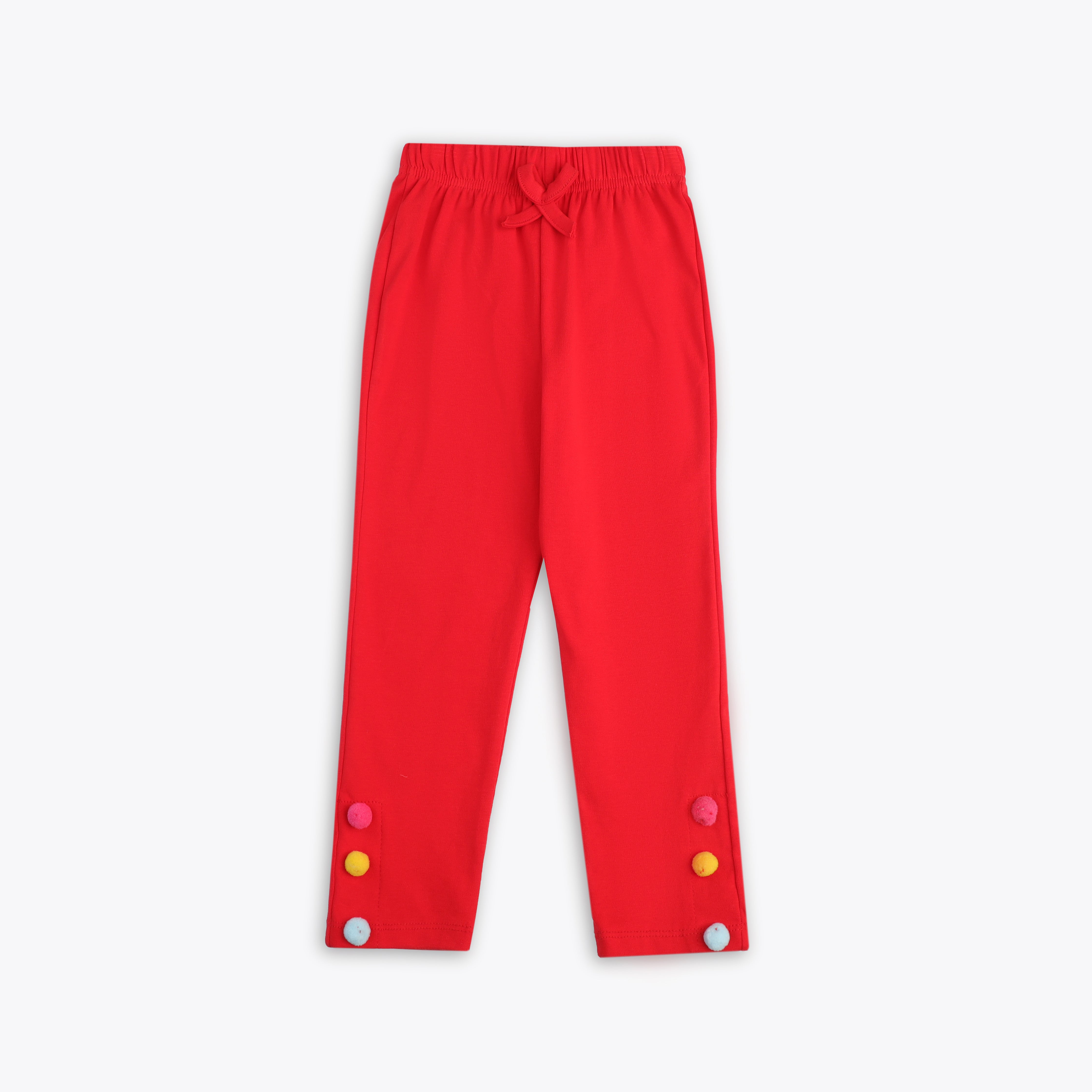 Tights Side Button Red