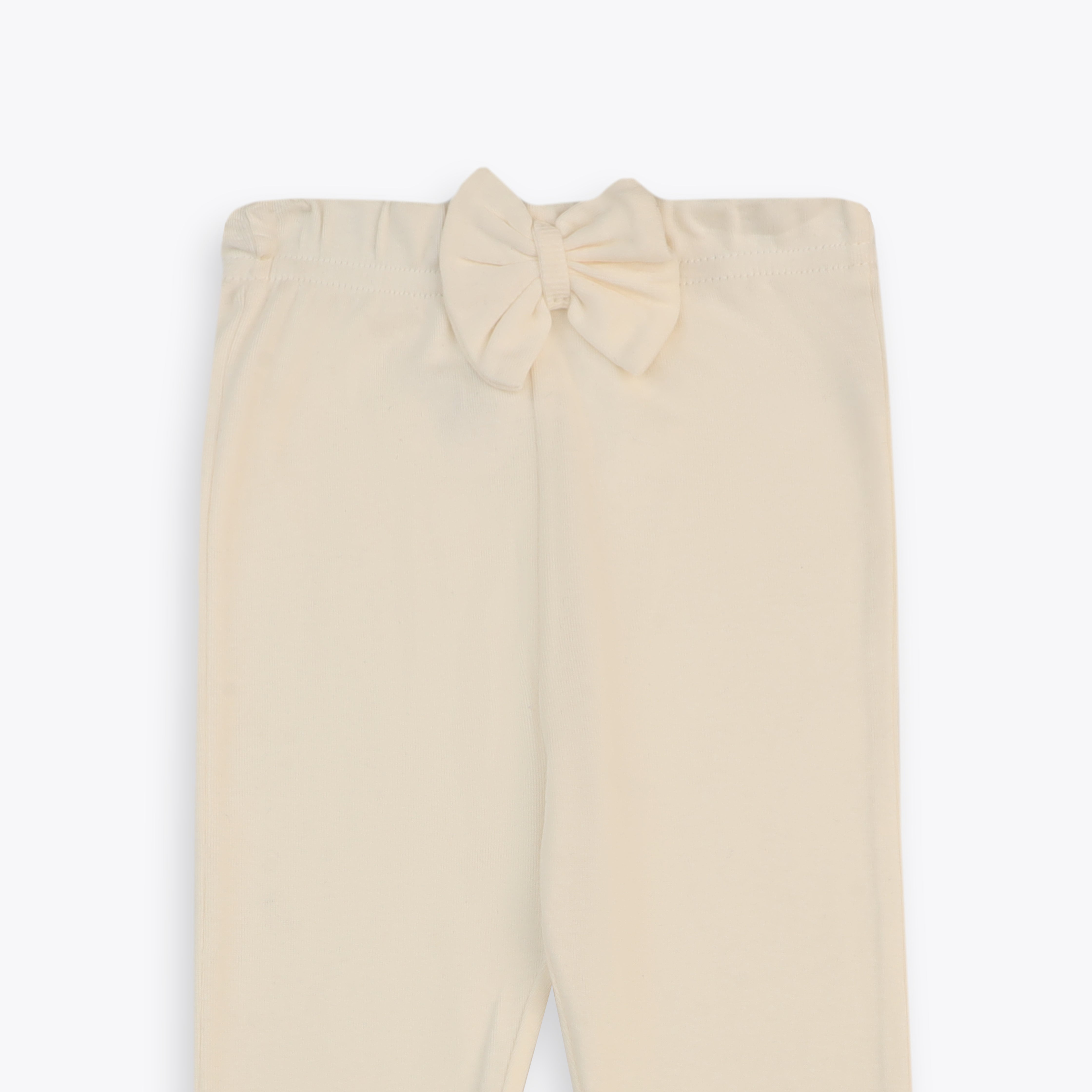 Tights Front Bow White Infant