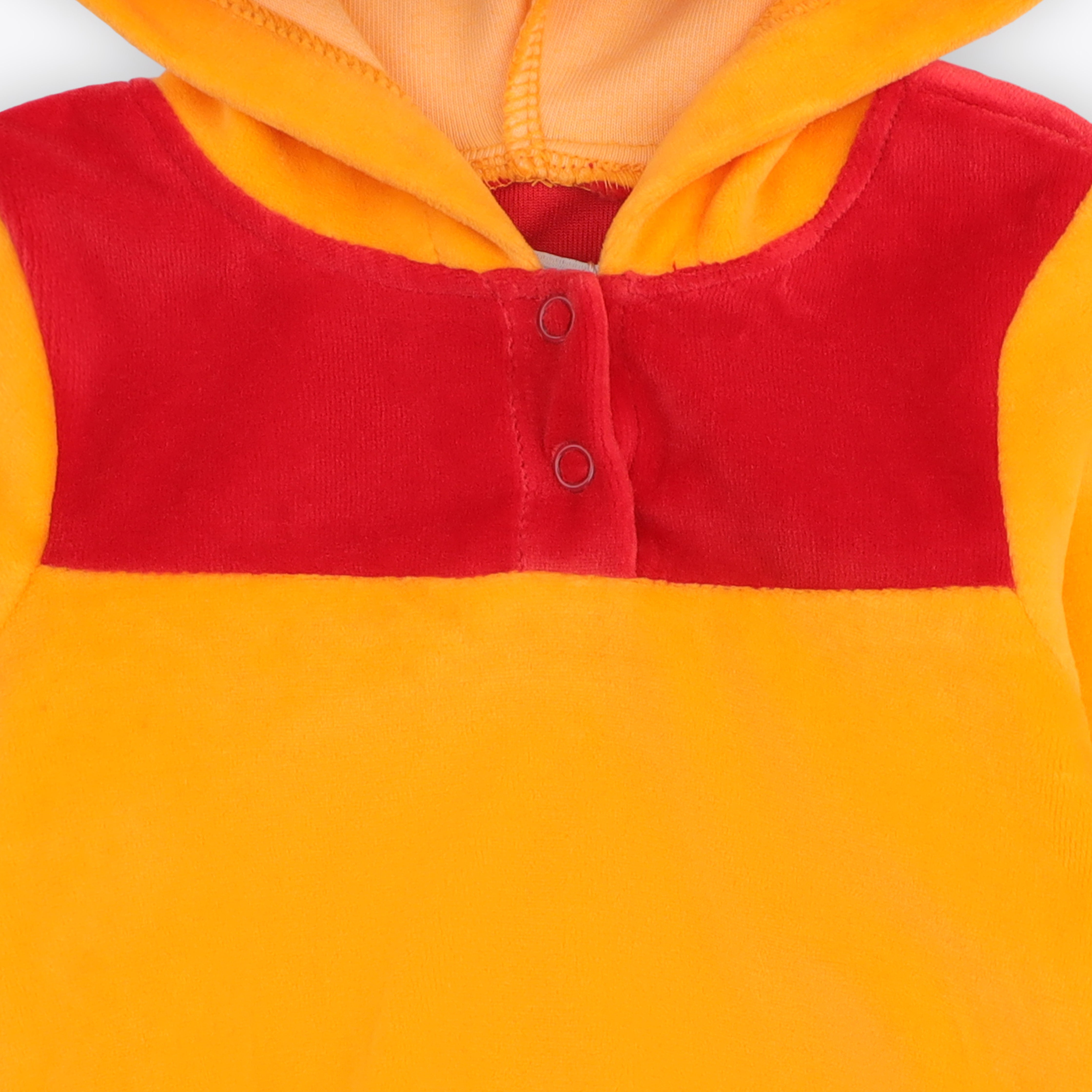 Bodysuit With Hoodie Contrast Orange