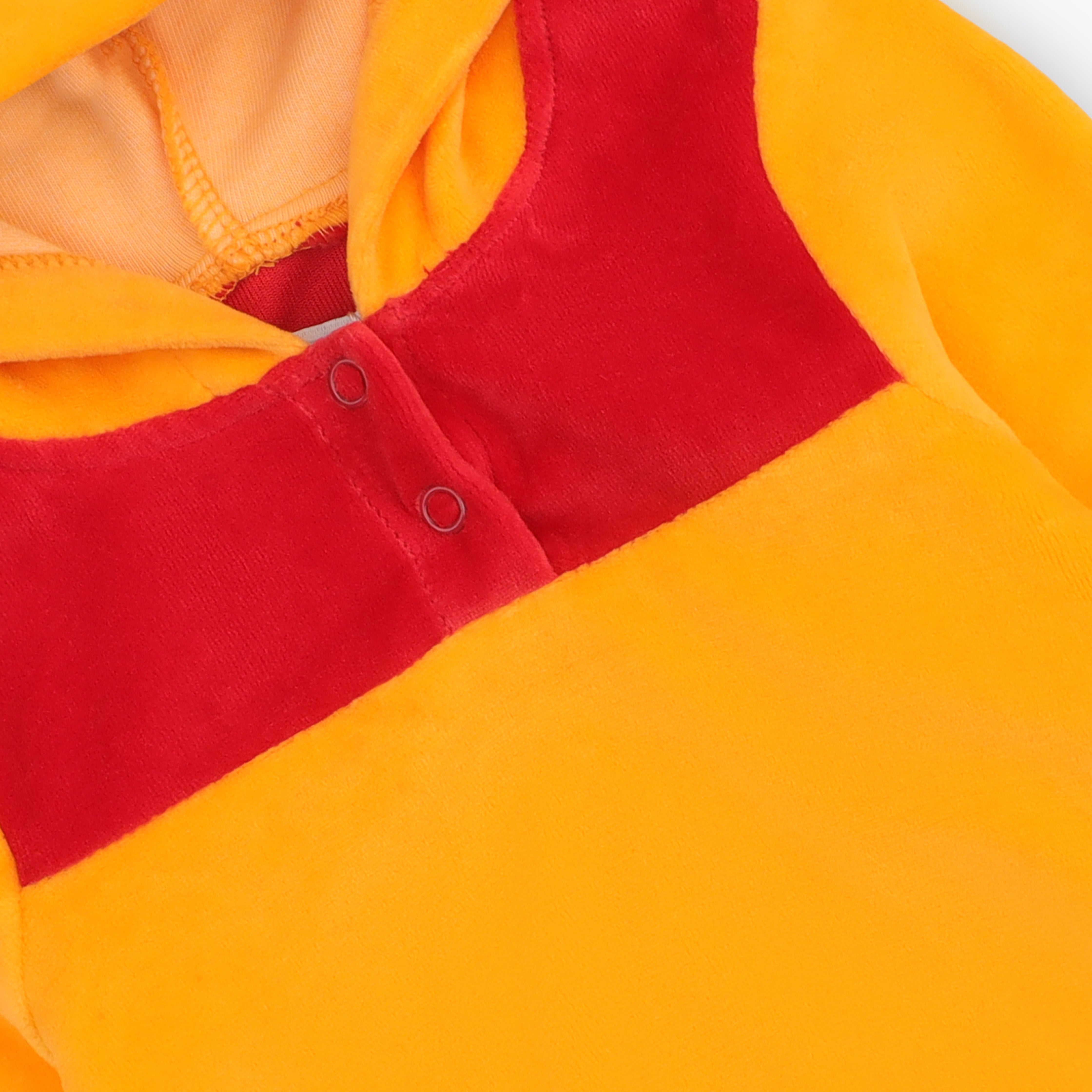 Bodysuit With Hoodie Contrast Orange