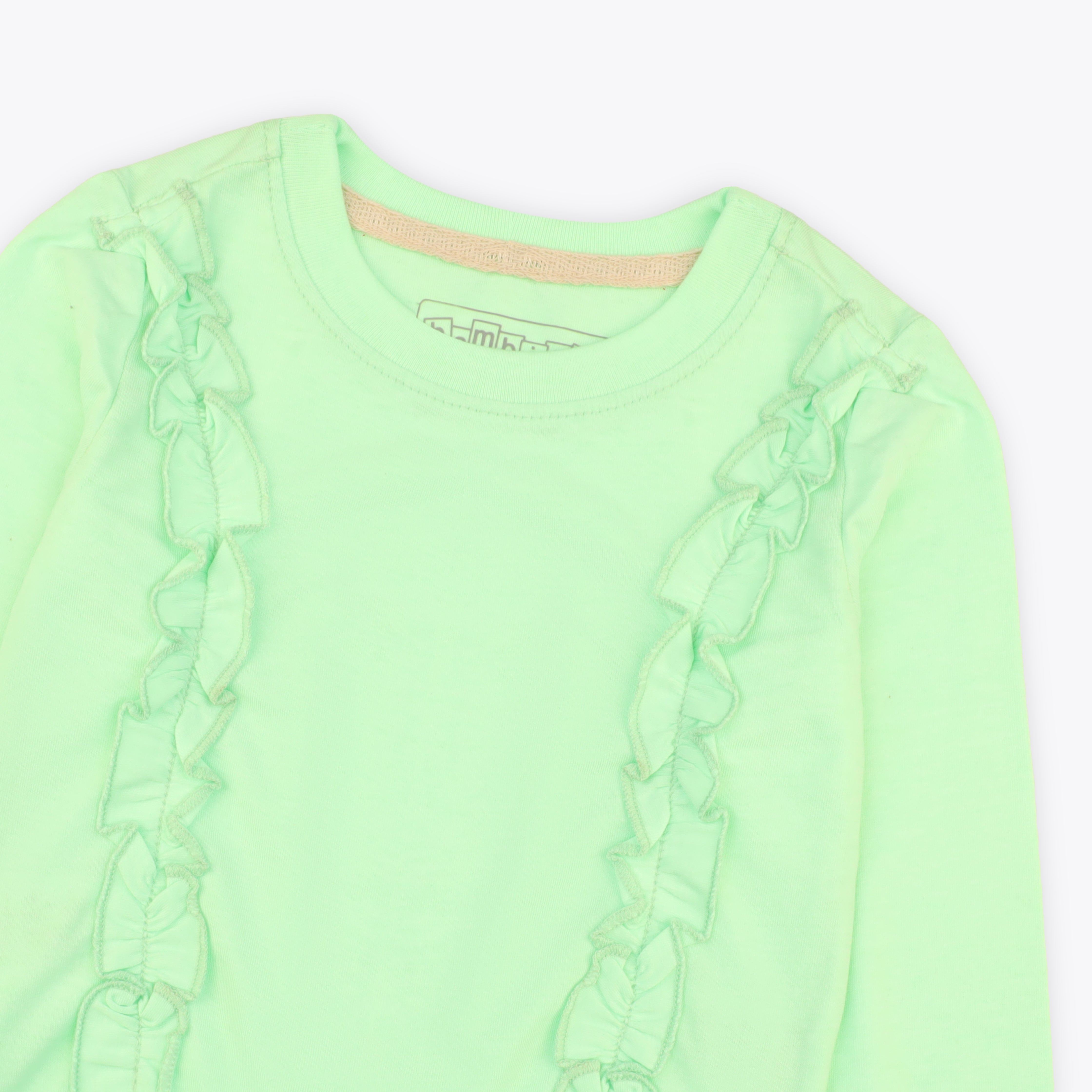 Sweatshirt Boderie Frill Green