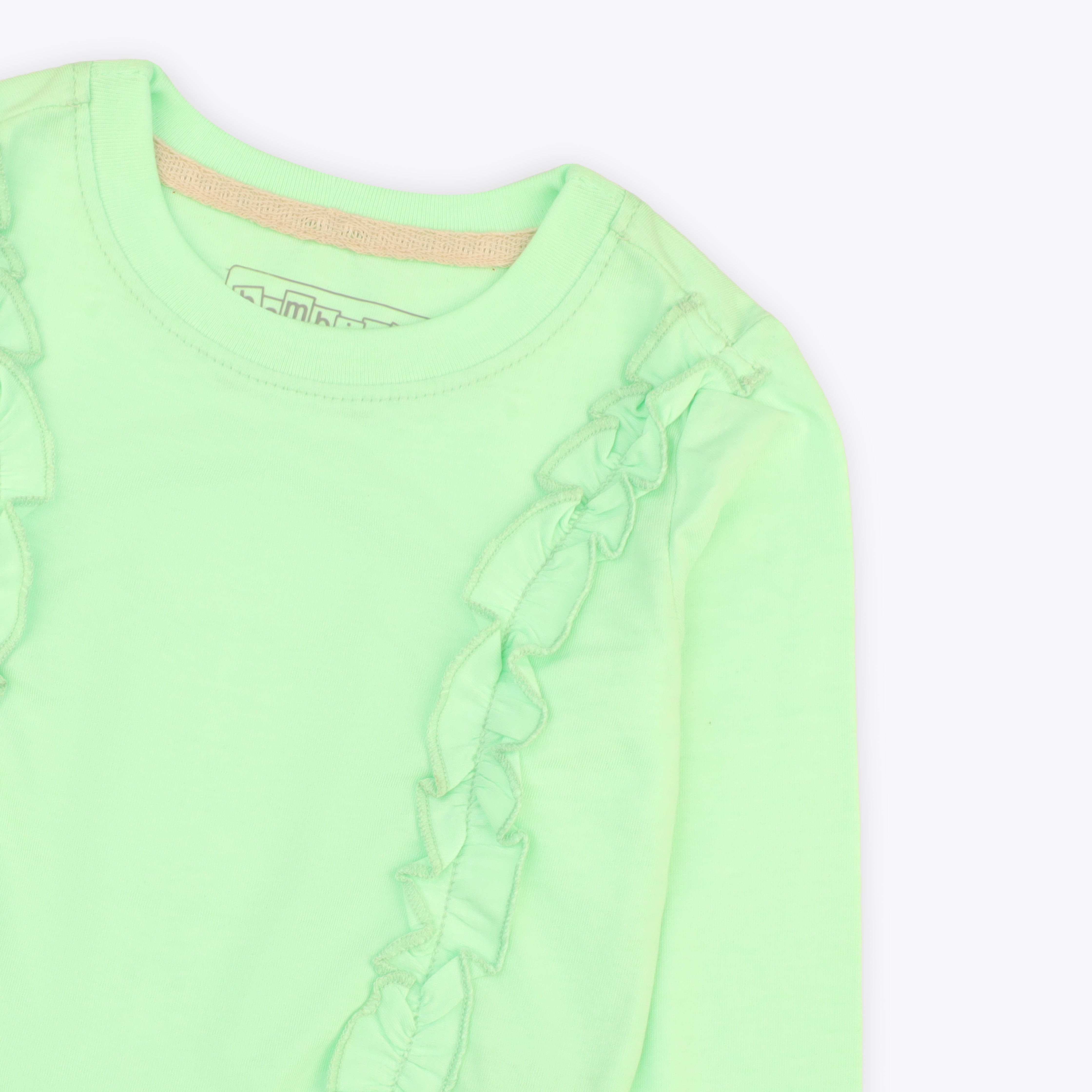 Sweatshirt Boderie Frill Green