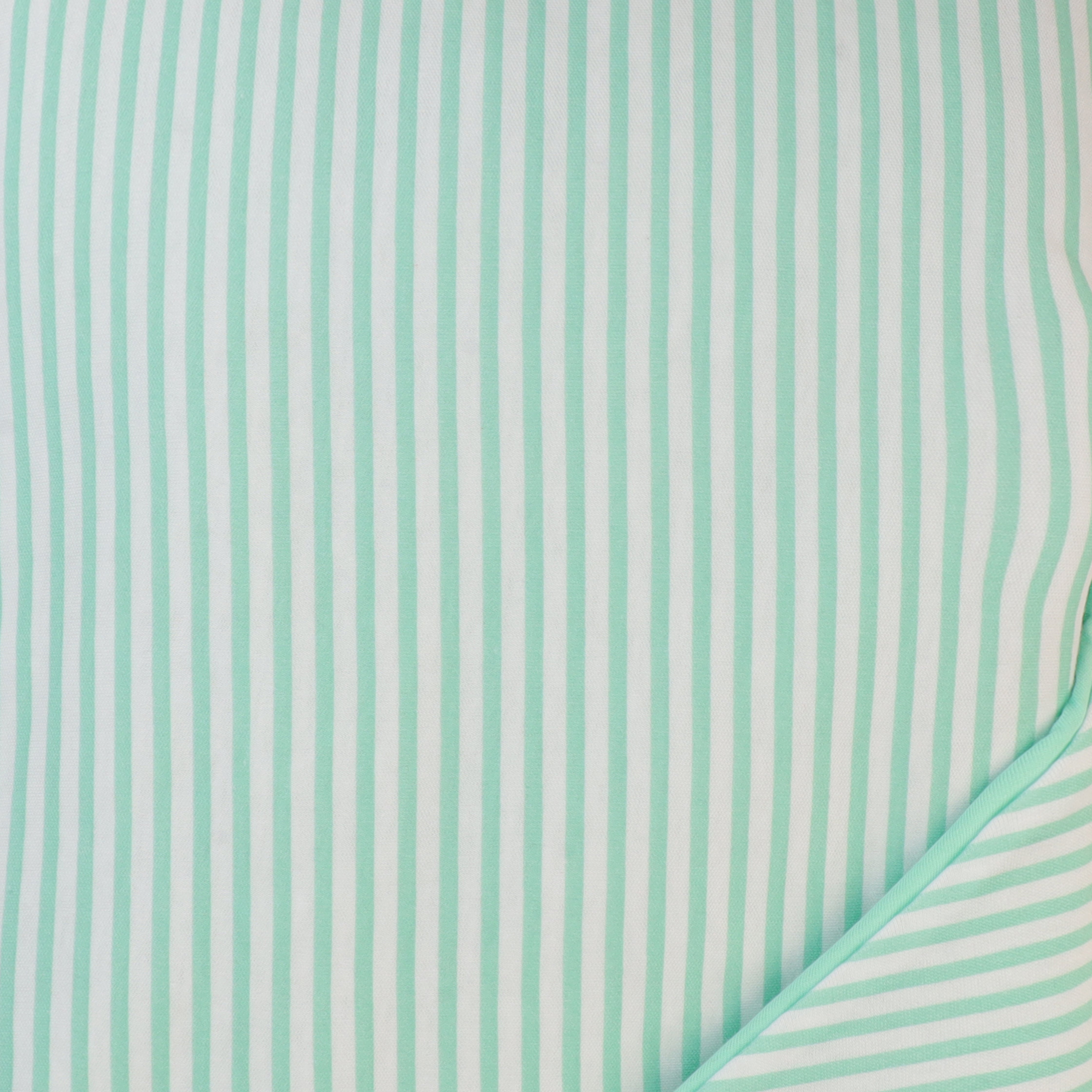 Reversible Comforter Blanket Light Green Strip