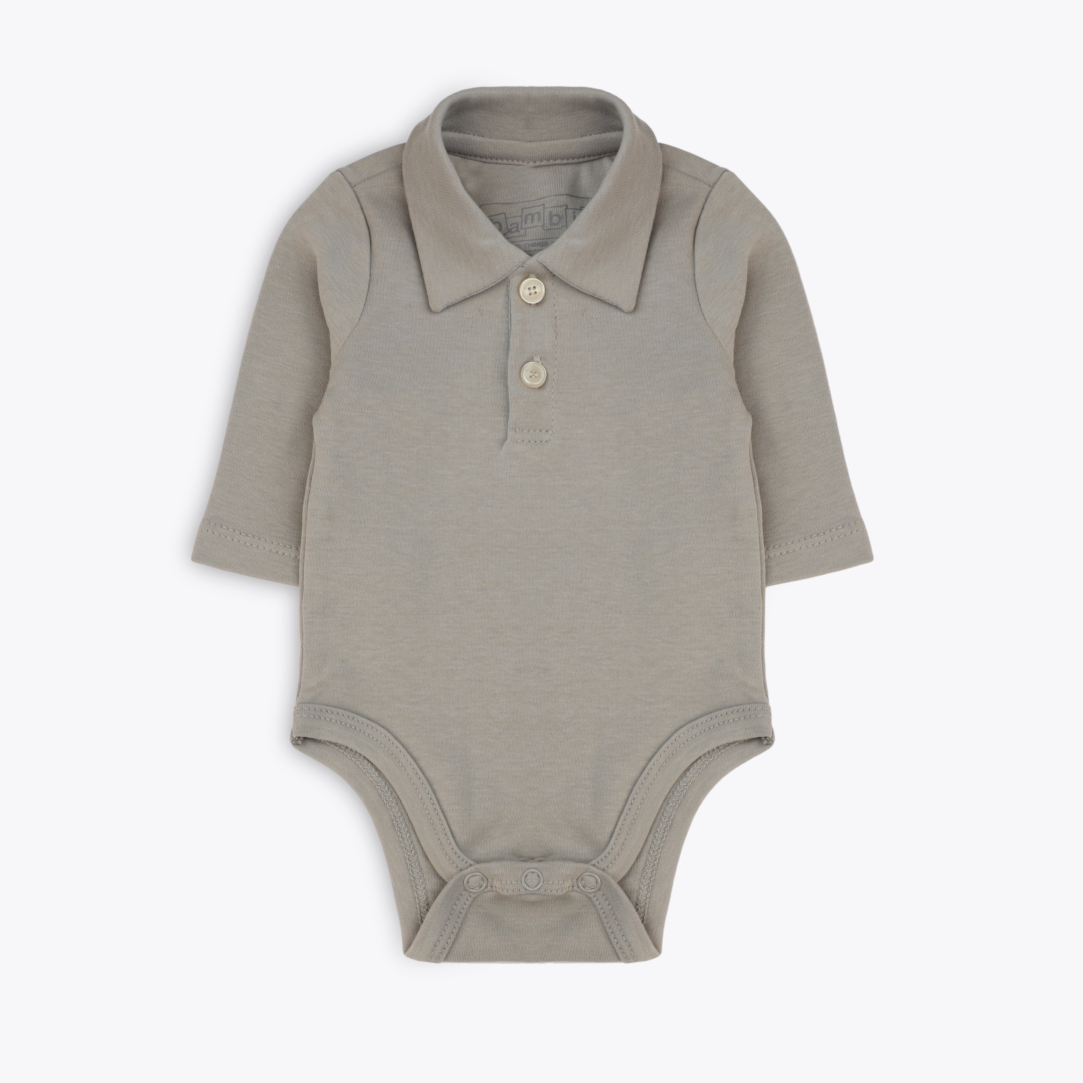 Bodysuit Polo Full Sleeves Grey