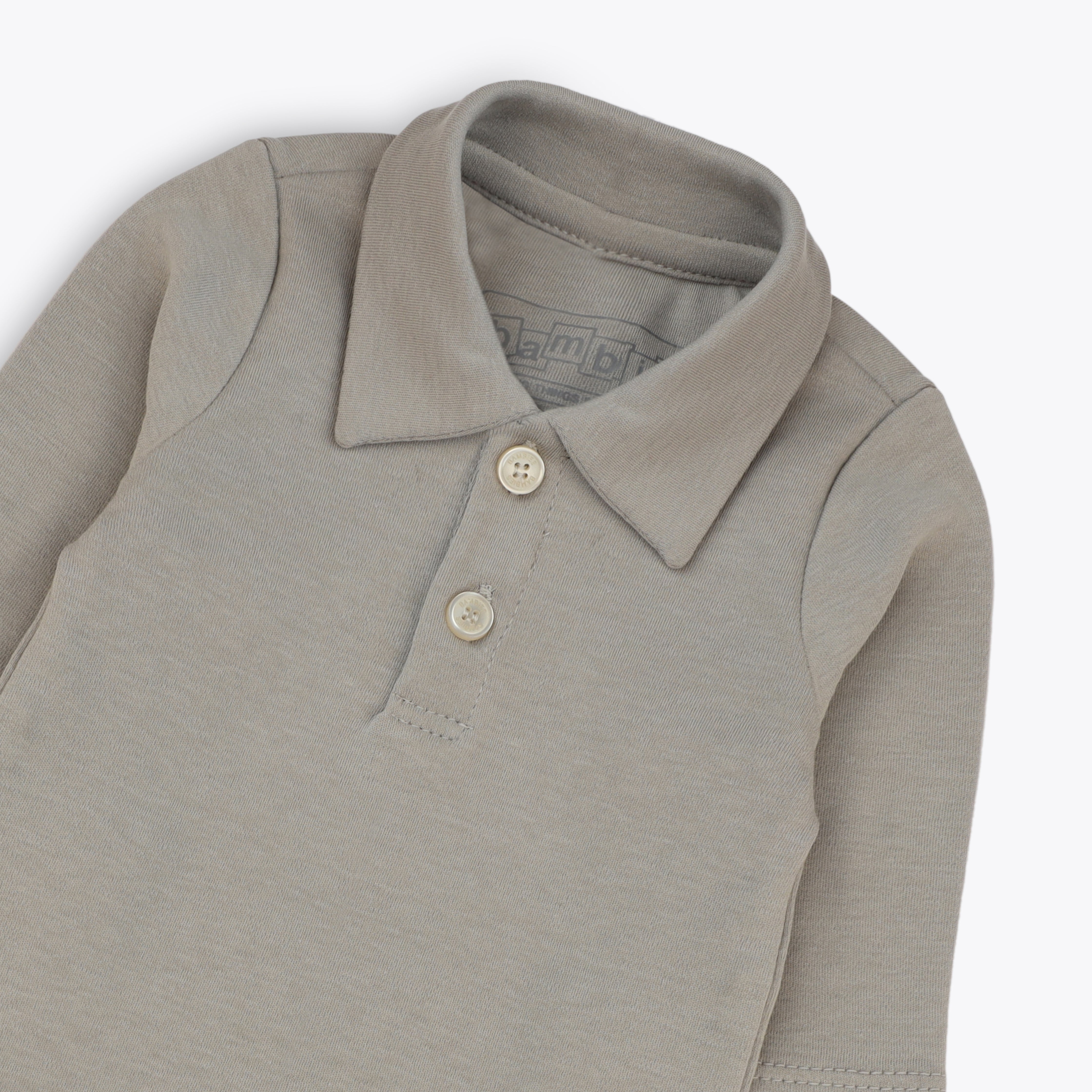 Bodysuit Polo Full Sleeves Grey