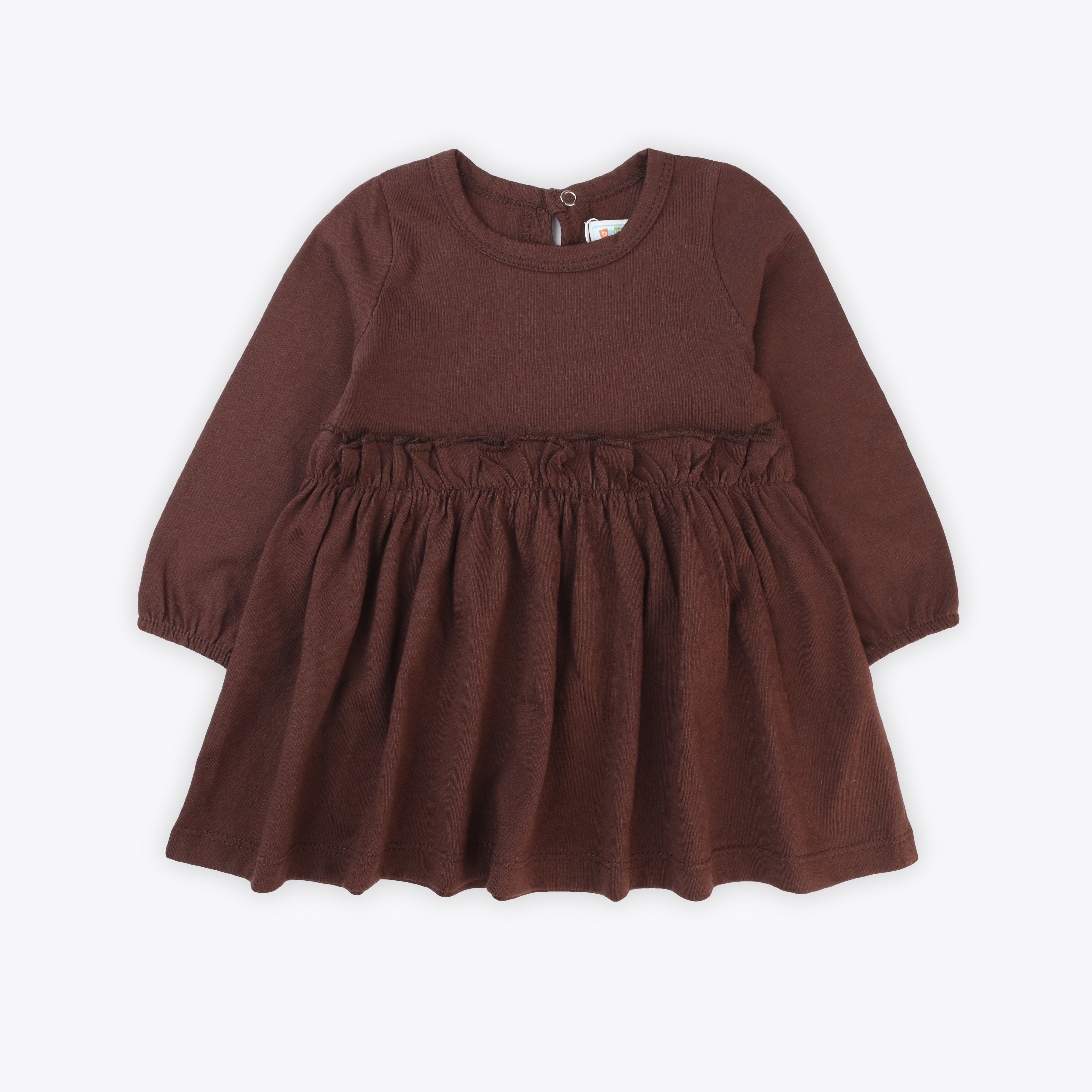 Frock Full sleeves Front Bow Maroon