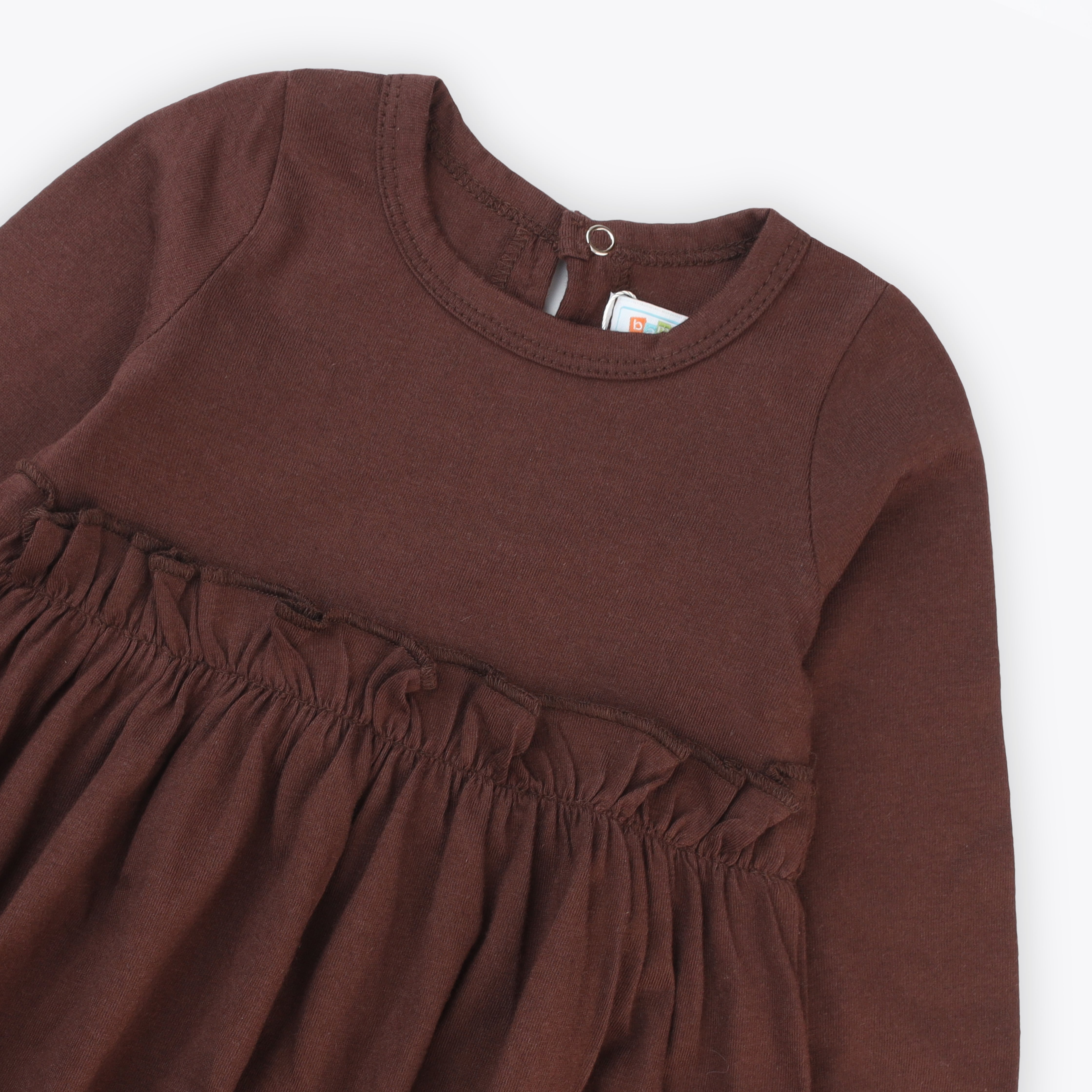 Frock Full sleeves Front Bow Maroon