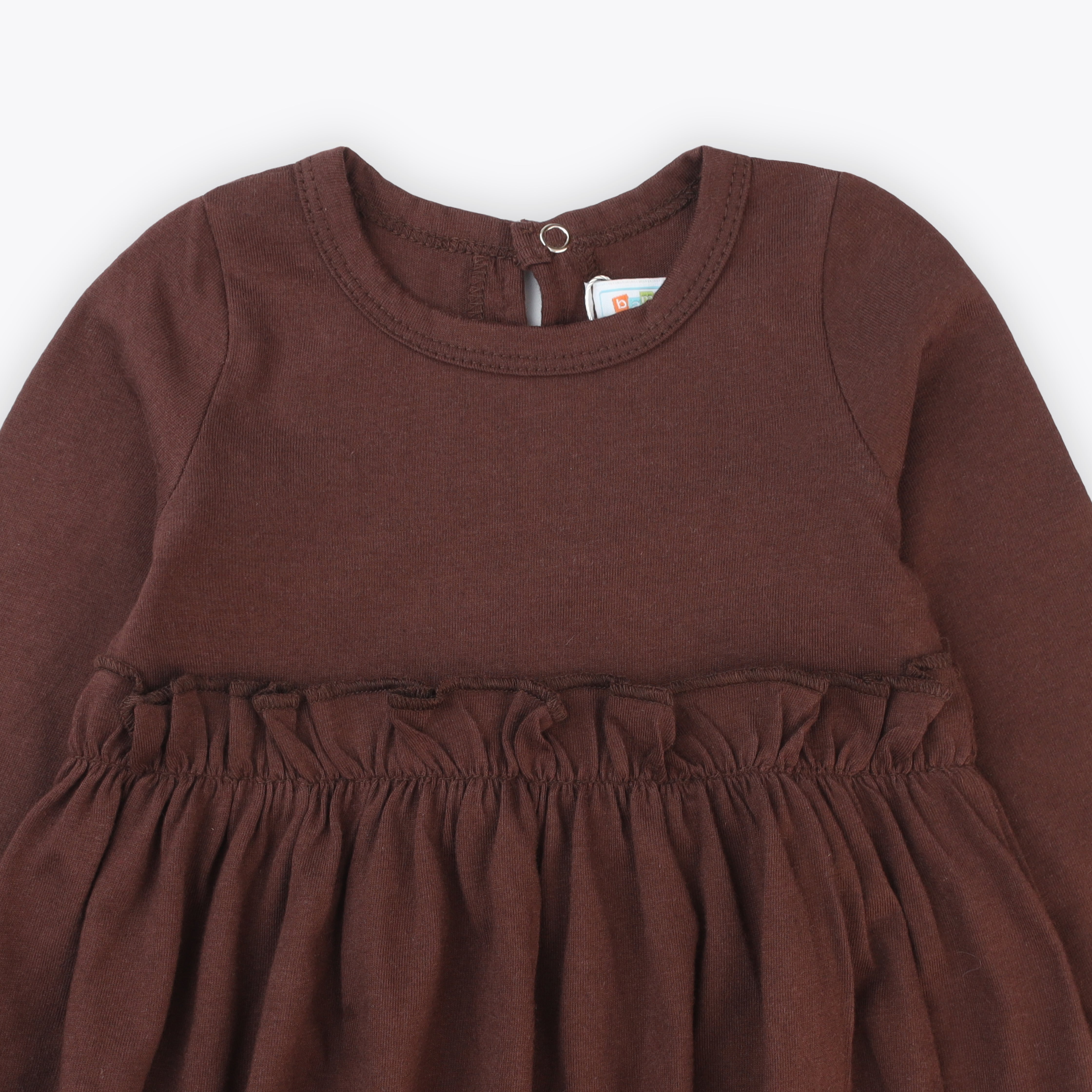 Frock Full sleeves Front Bow Maroon