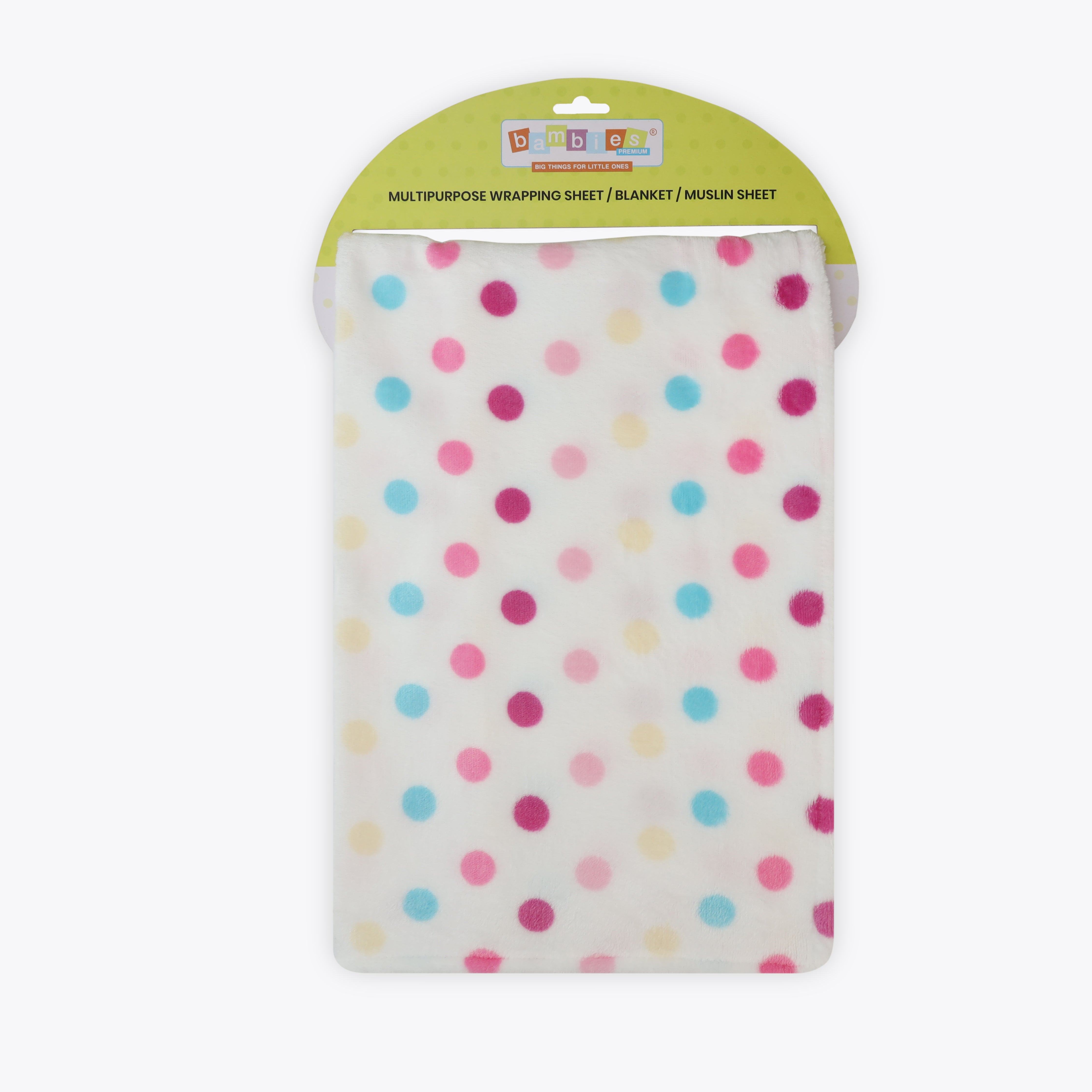 Blanket Fleece Multi Polka