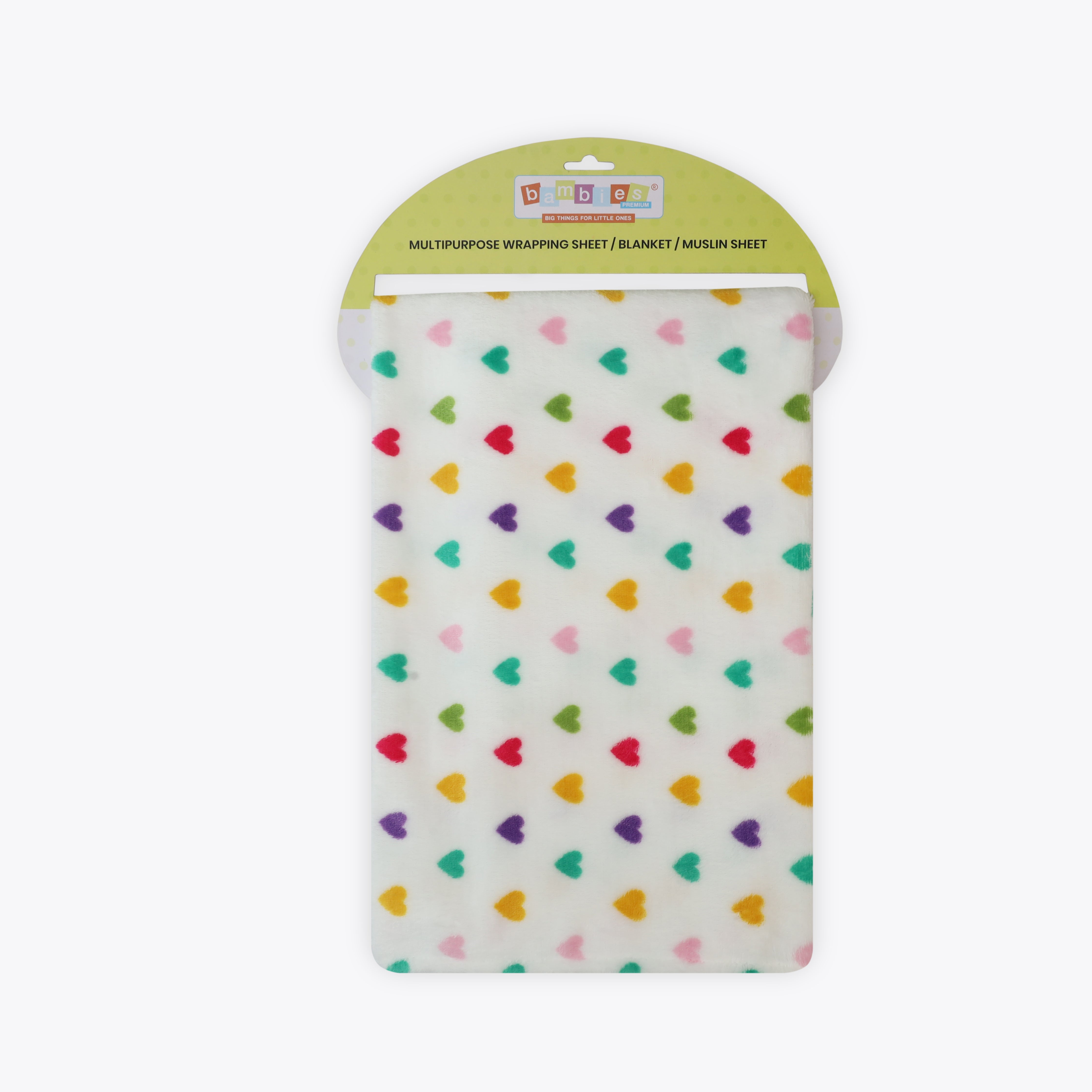 Blanket Fleece Multi Heart