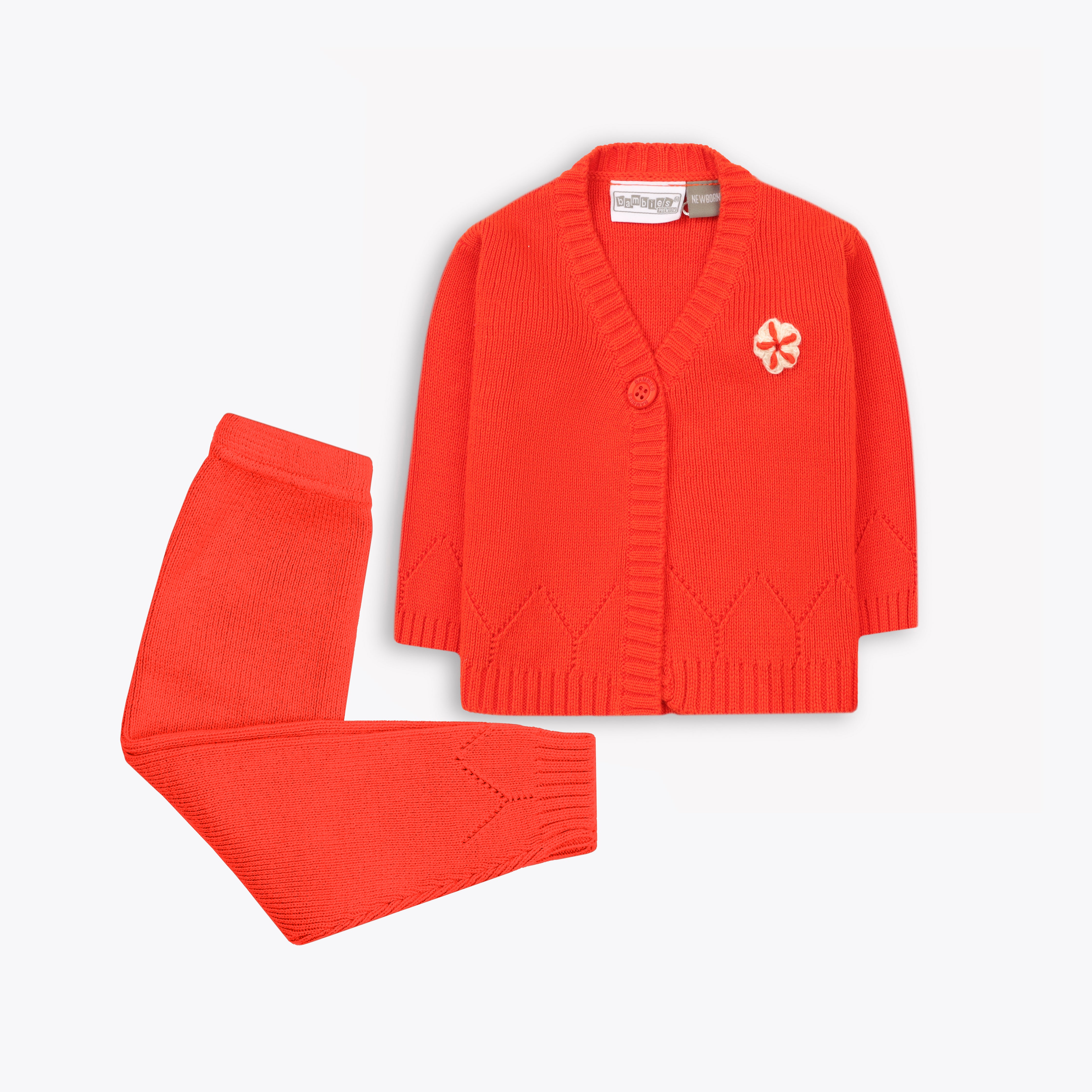 Sweater Woolen 2 Piece Orange Infant