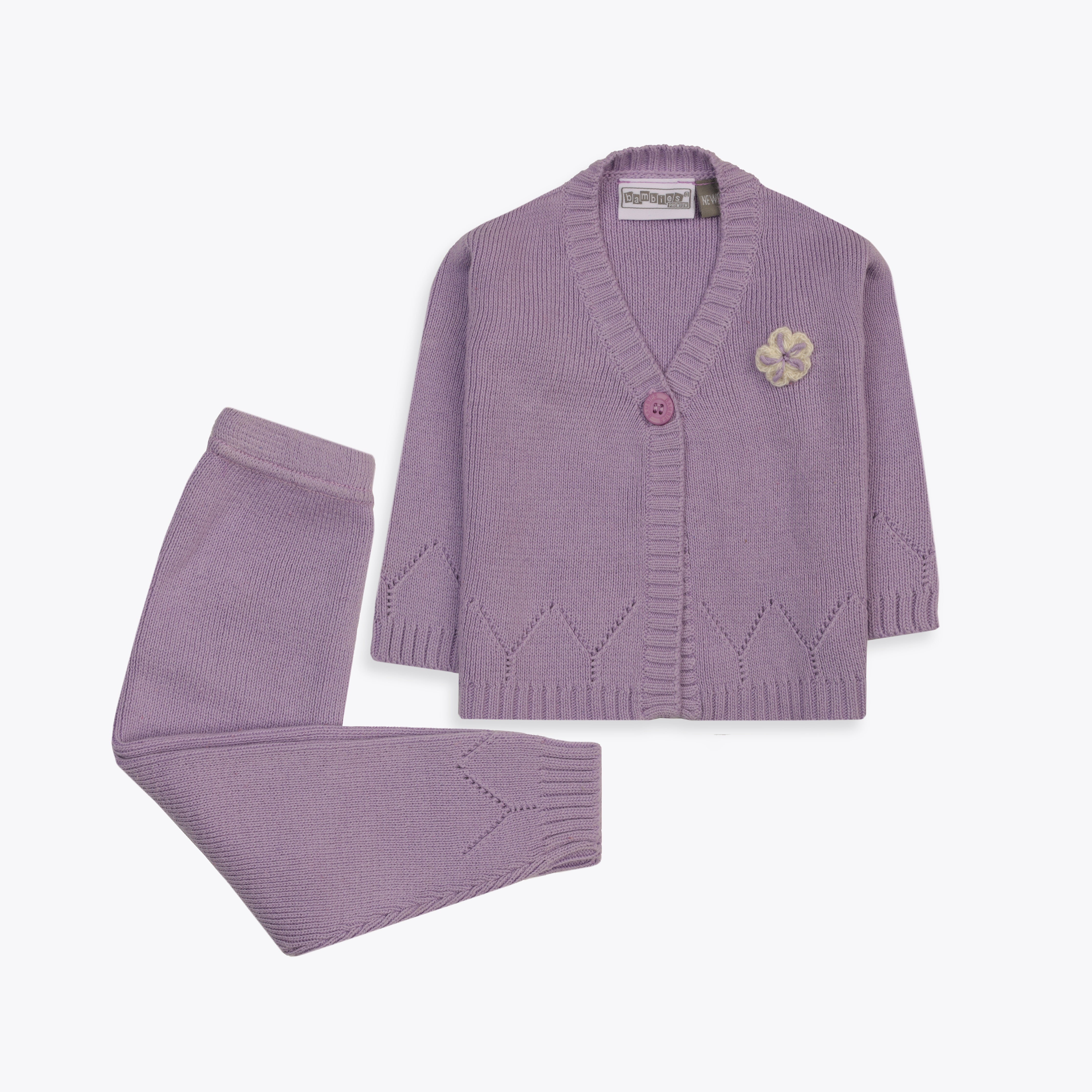 Sweater Woolen 2 Piece Purple Infant
