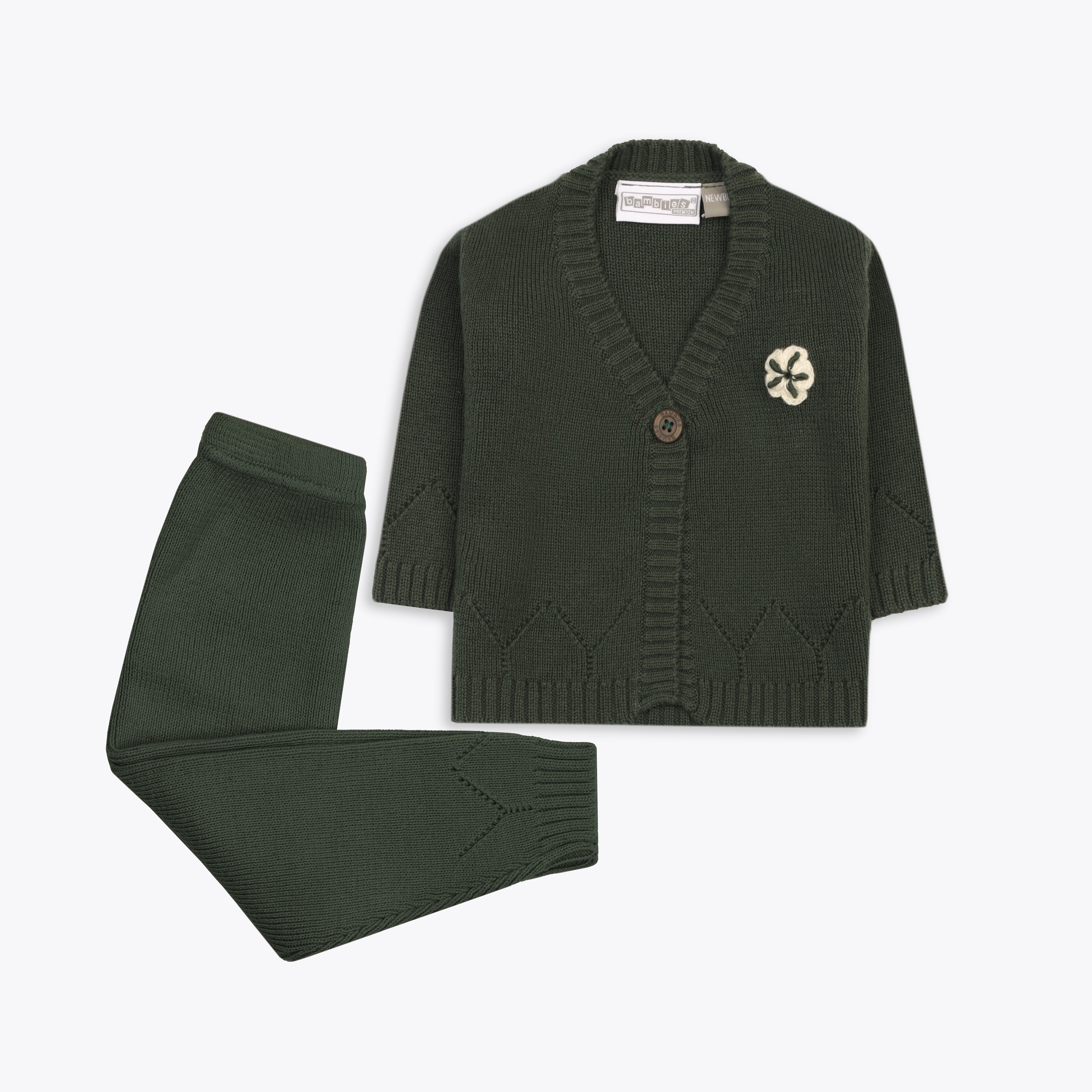 Sweater Woolen 2 Piece Dark Green Infant