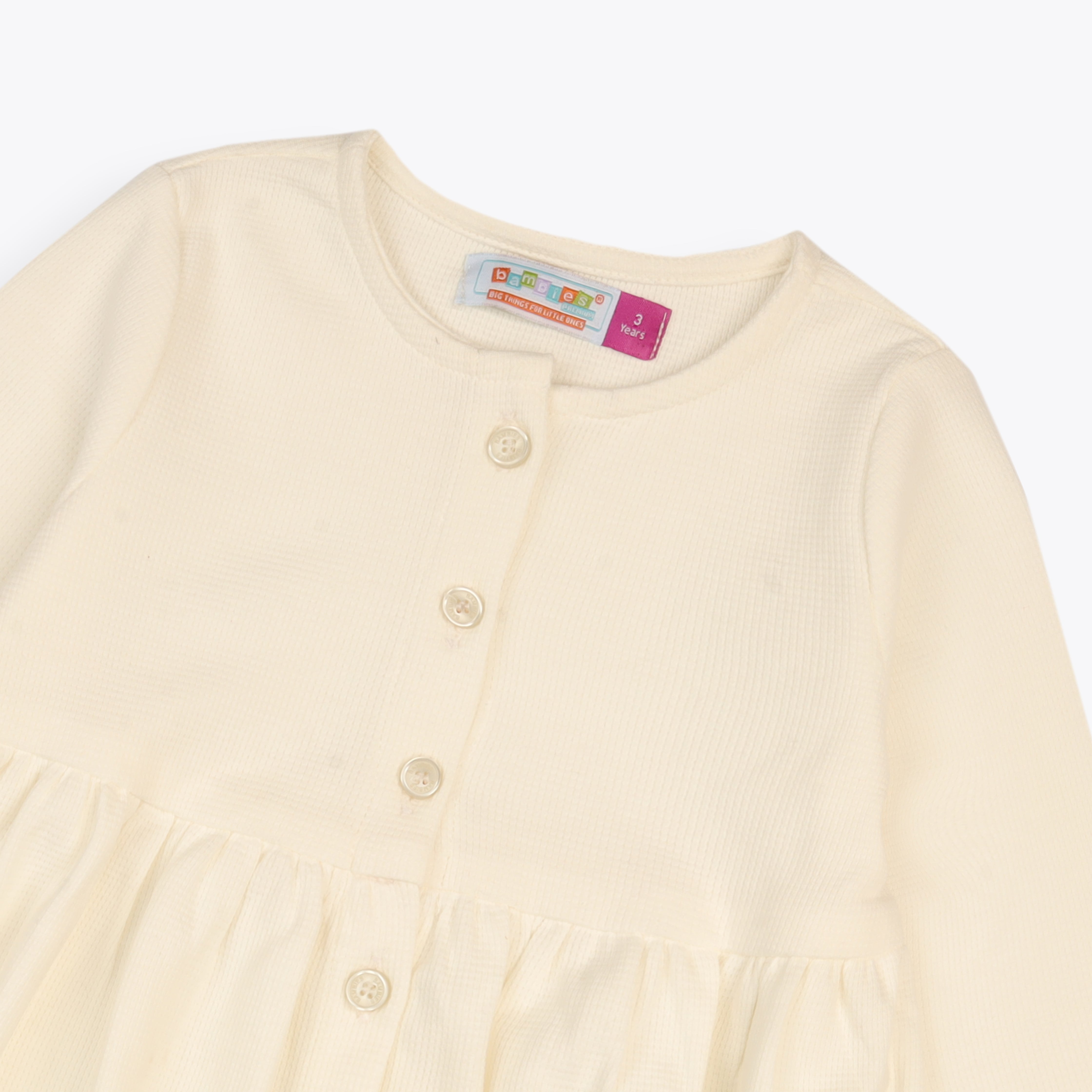 Frock Gather Off White Toddler