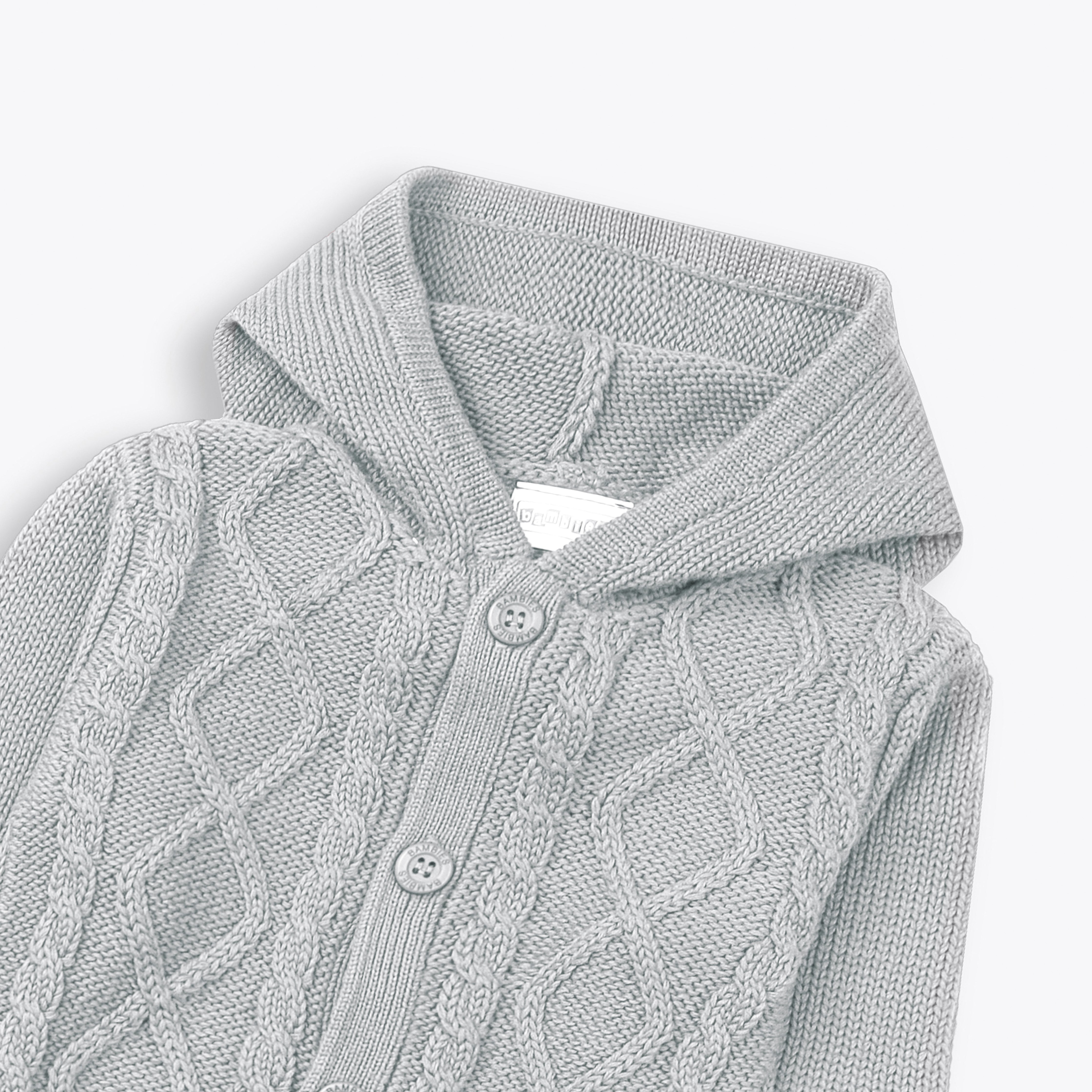 Romper Hooded Light Grey Infant